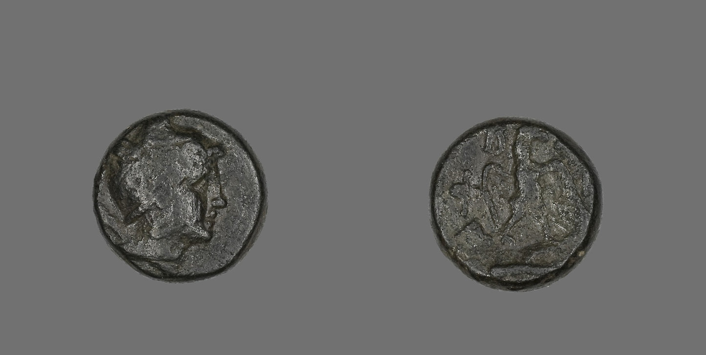 Coin Depicting the Hero Perseus -  Greek,  Poster Print Wall Art