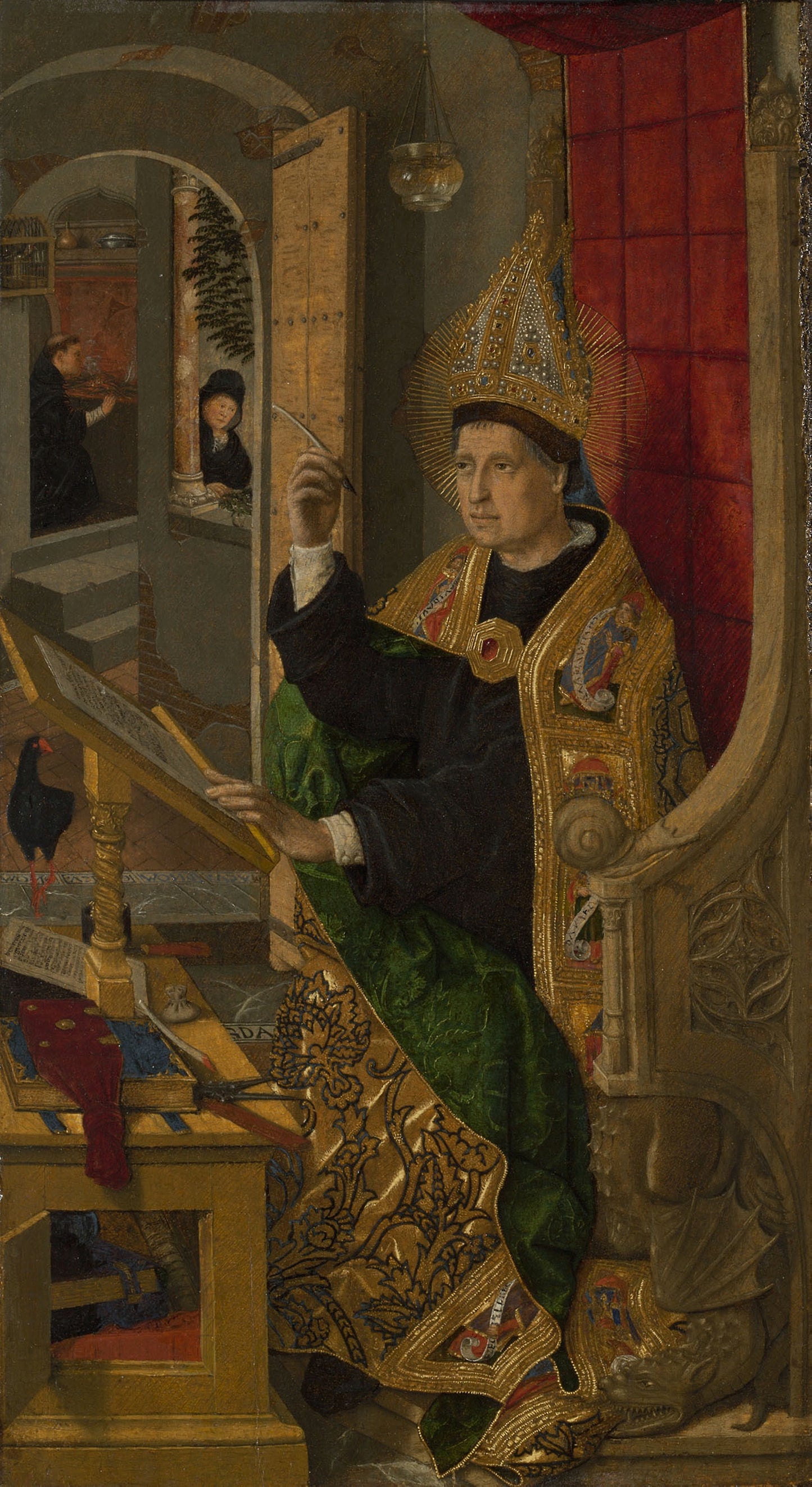 Saint Augustine -  Bartolomé Bermejo (Bartolomé de Cárdenas),  Poster Print Wall Art
