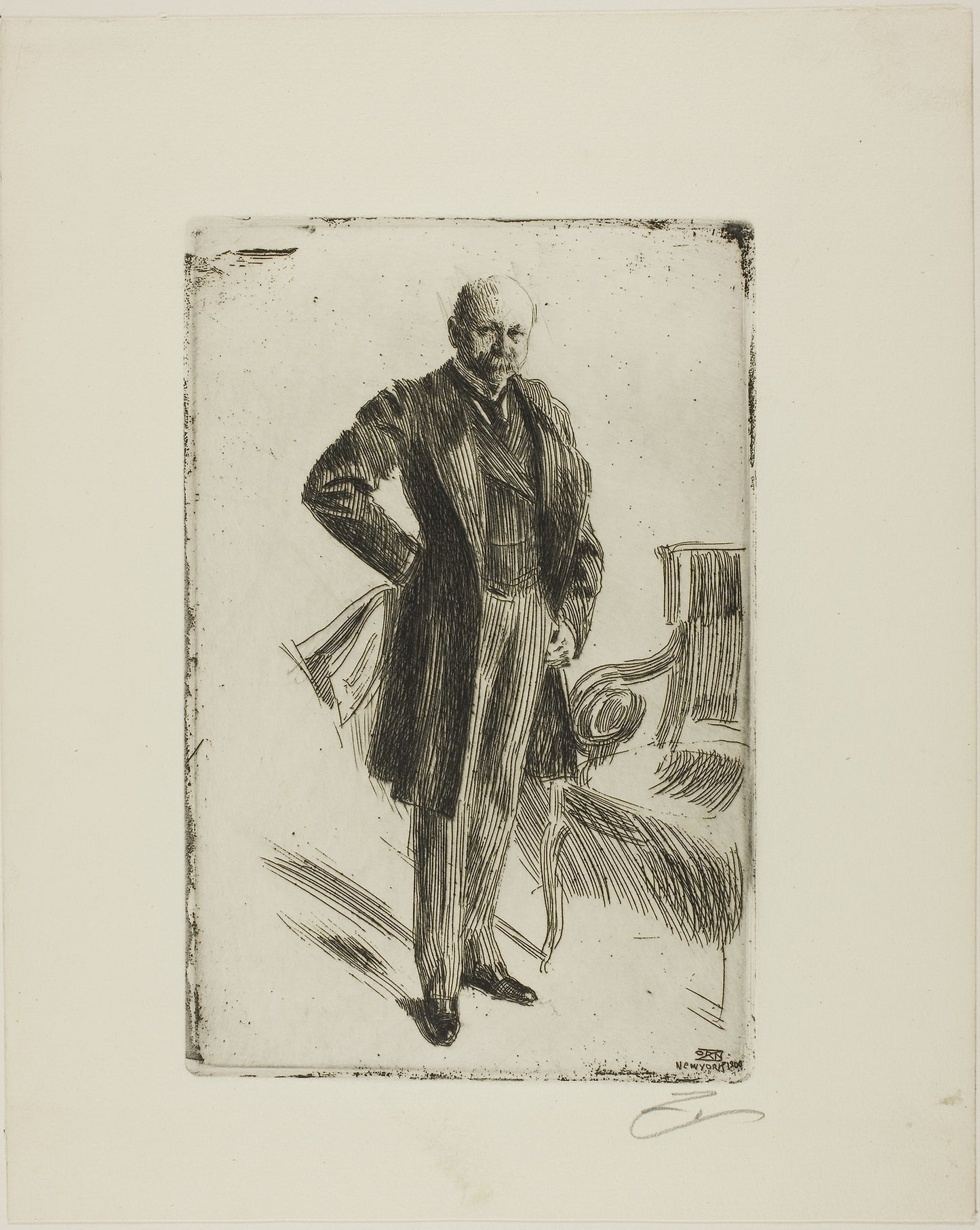 Colonel Lamont I (Whole length) -  Anders Zorn,  Poster Print Wall Art