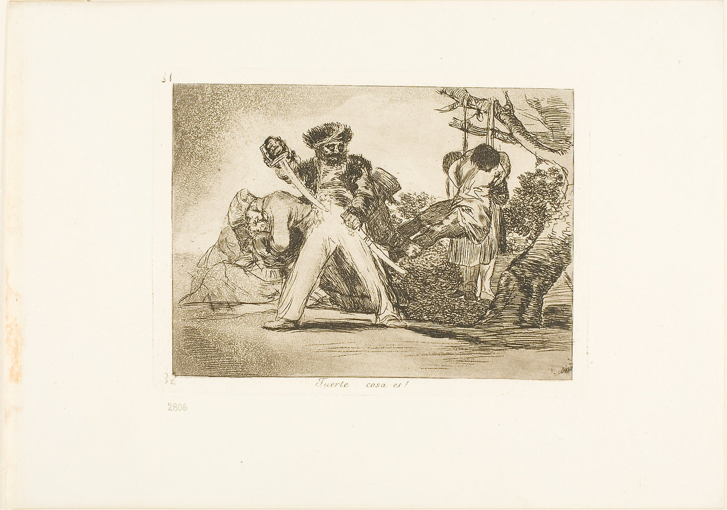 That's tough!, plate 31 from The Disasters of War -  Francisco José de Goya y Lucientes,  Poster Print Wall Art
