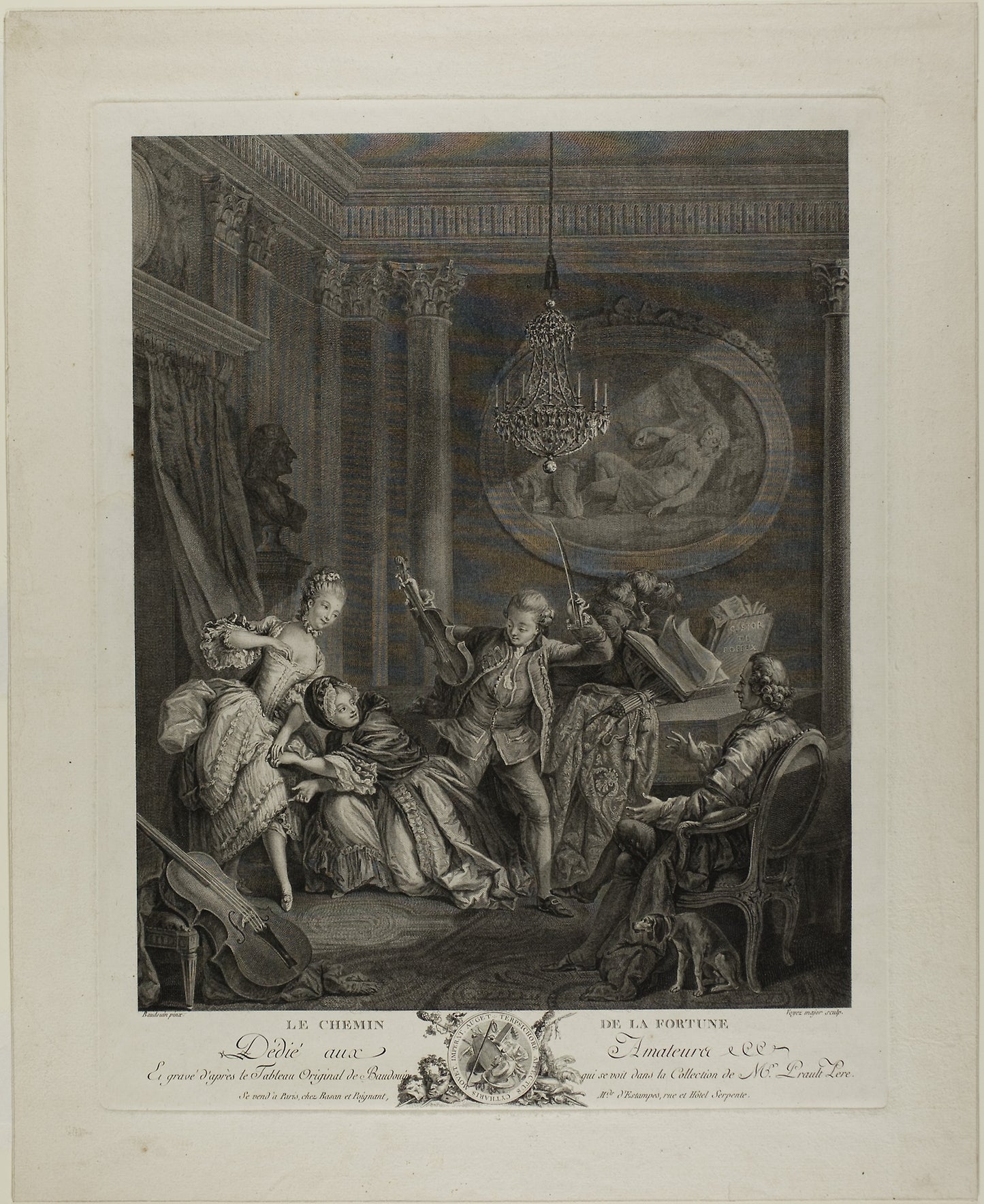 The Road to Fortune -  Nicolas Joseph Voyez (French, 1742-1806),  Poster Print Wall Art