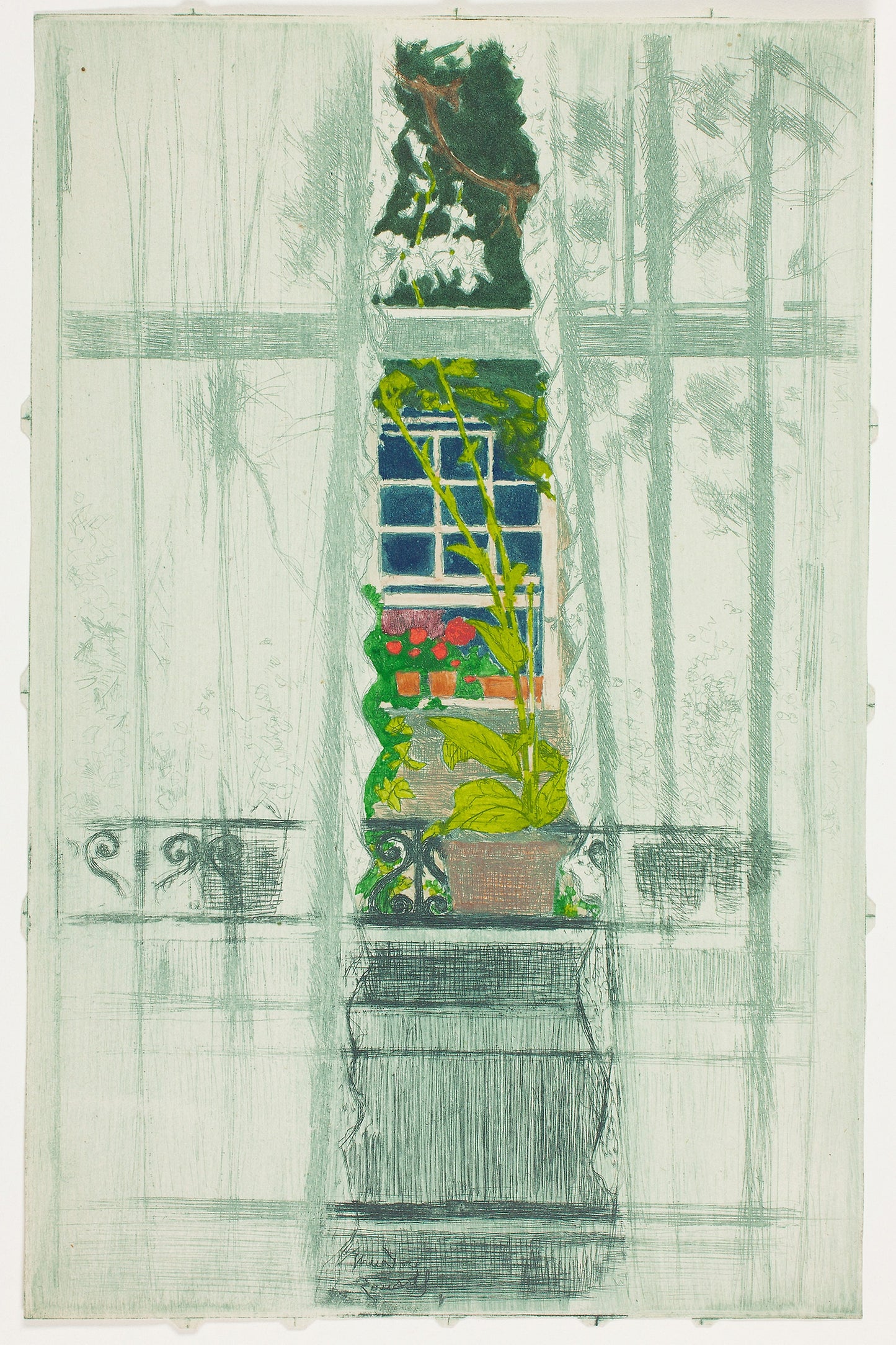 A Window Seen Through a Window -  Theodore Roussel,  Poster Print Wall Art
