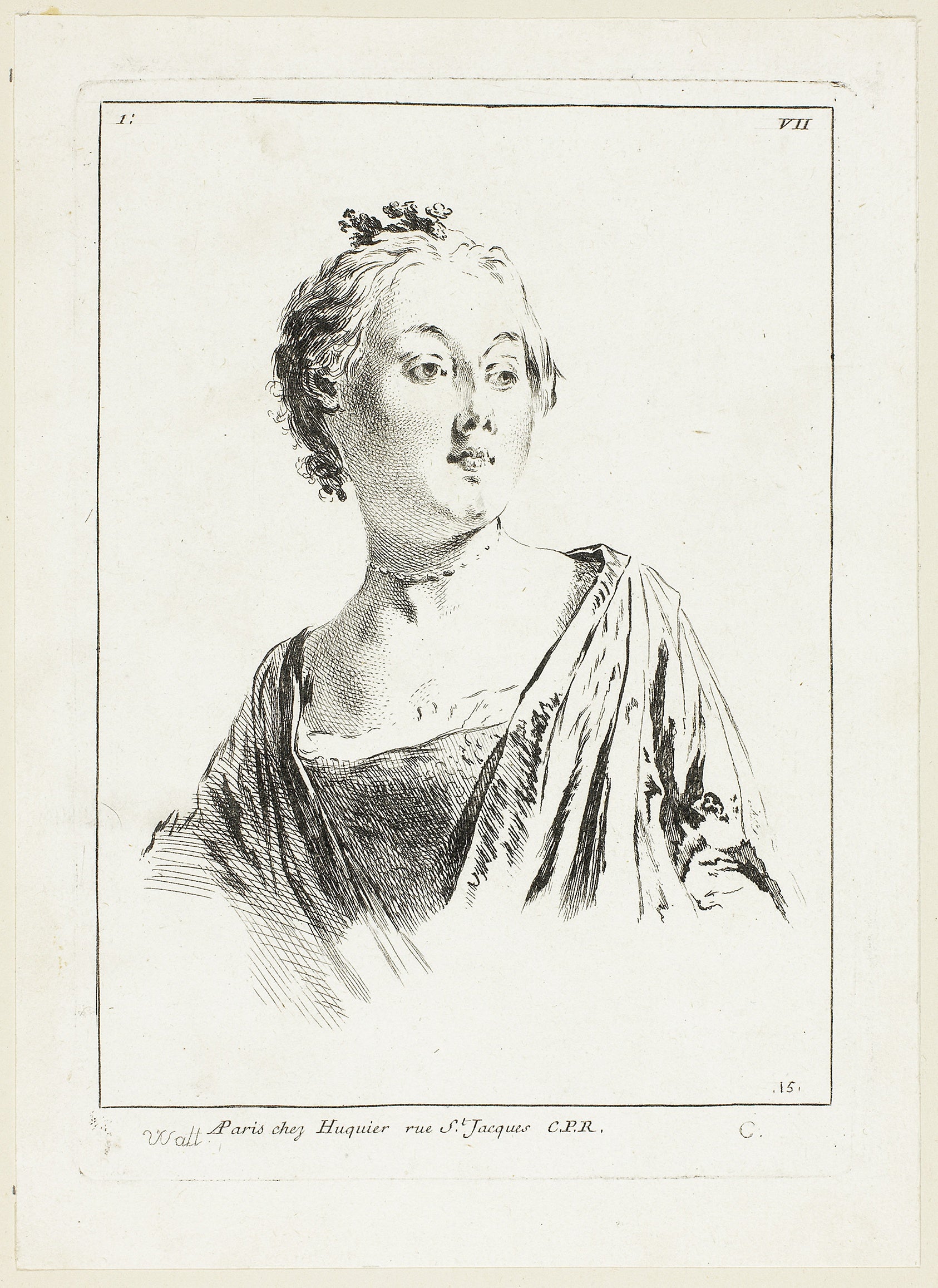 Woman's Head: Anne Claude Philippe Caylus,16x12"(A3) Poster