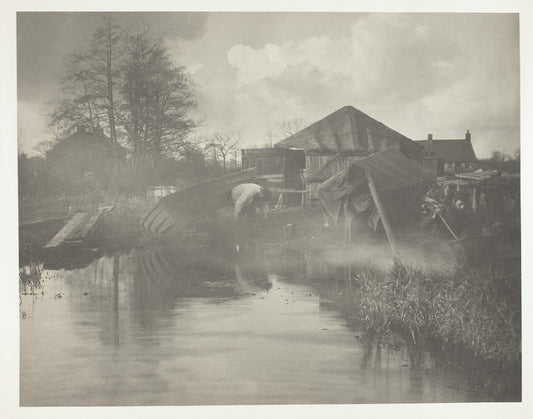 A Norfolk Boat-Yard: Peter Henry Emerson,16x12"(A3) Poster
