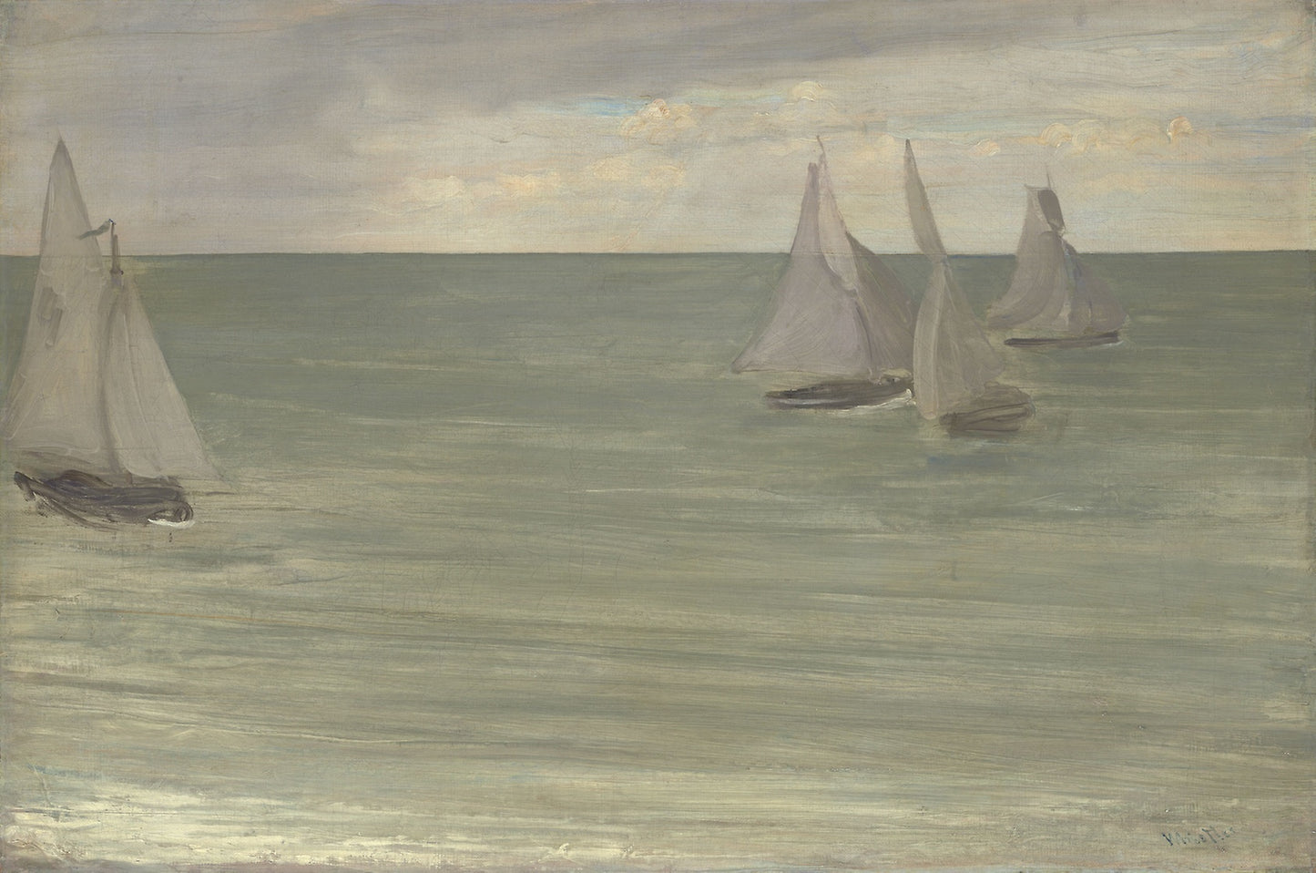 Trouville (Grey and Green, the Silver Sea) -  James McNeill Whistler,  Poster Print Wall Art