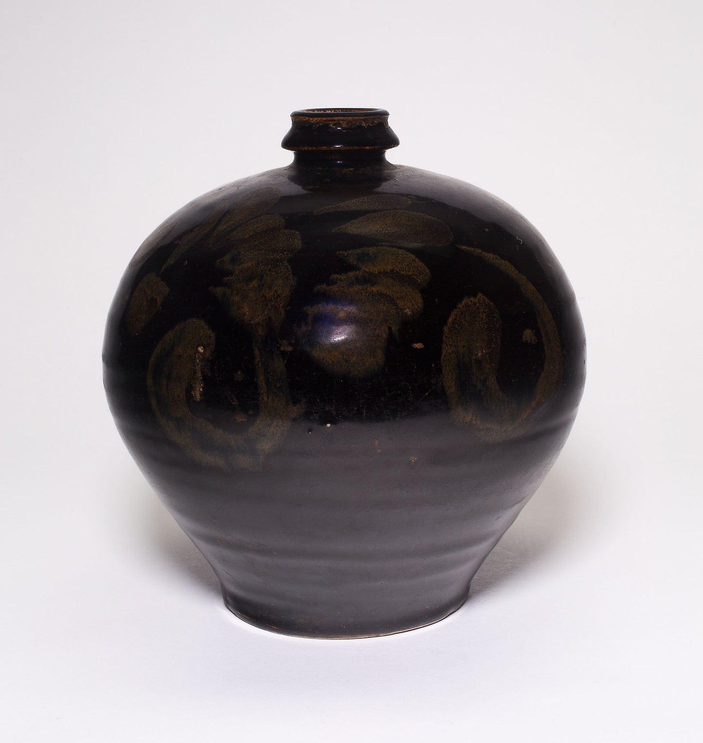 Globular Ovoid-Shaped Vase with Floral Scrolls -  China,  Poster Print Wall Art