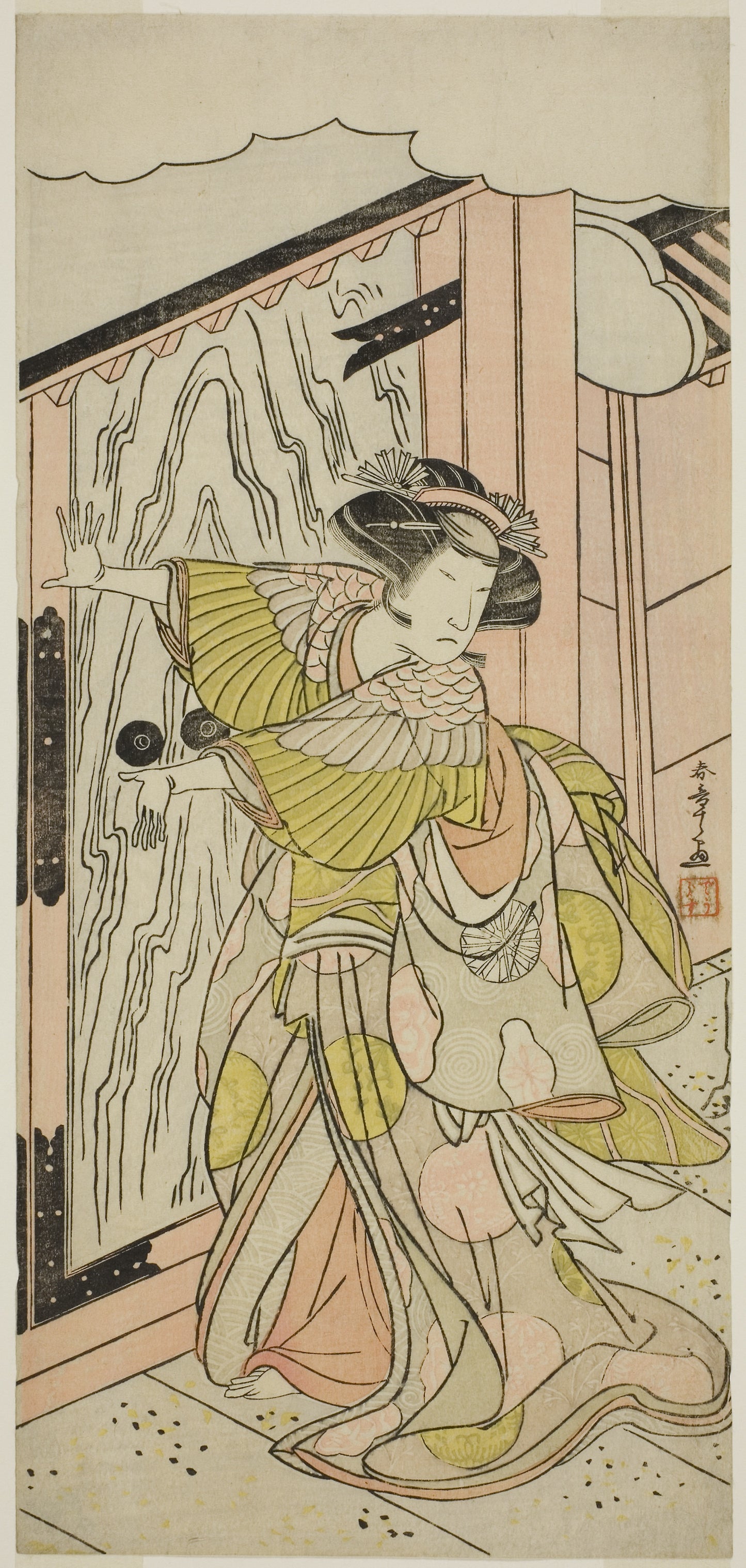 The Actor Nakamura Tomijuro I as Lady Hangaku (Hangaku Gozen) in the Play Wada-gassen Onna Maizuru, Performed at the Nakamura Theater in the Seventh Month, 1777 -  Katsukawa Shunsho ?? ??,  Poster Print Wall Art