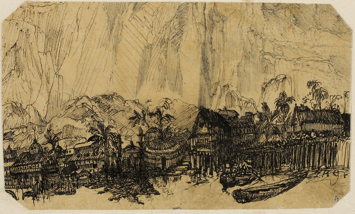 Exotic Landscape -  Rodolphe Bresdin,  Poster Print Wall Art