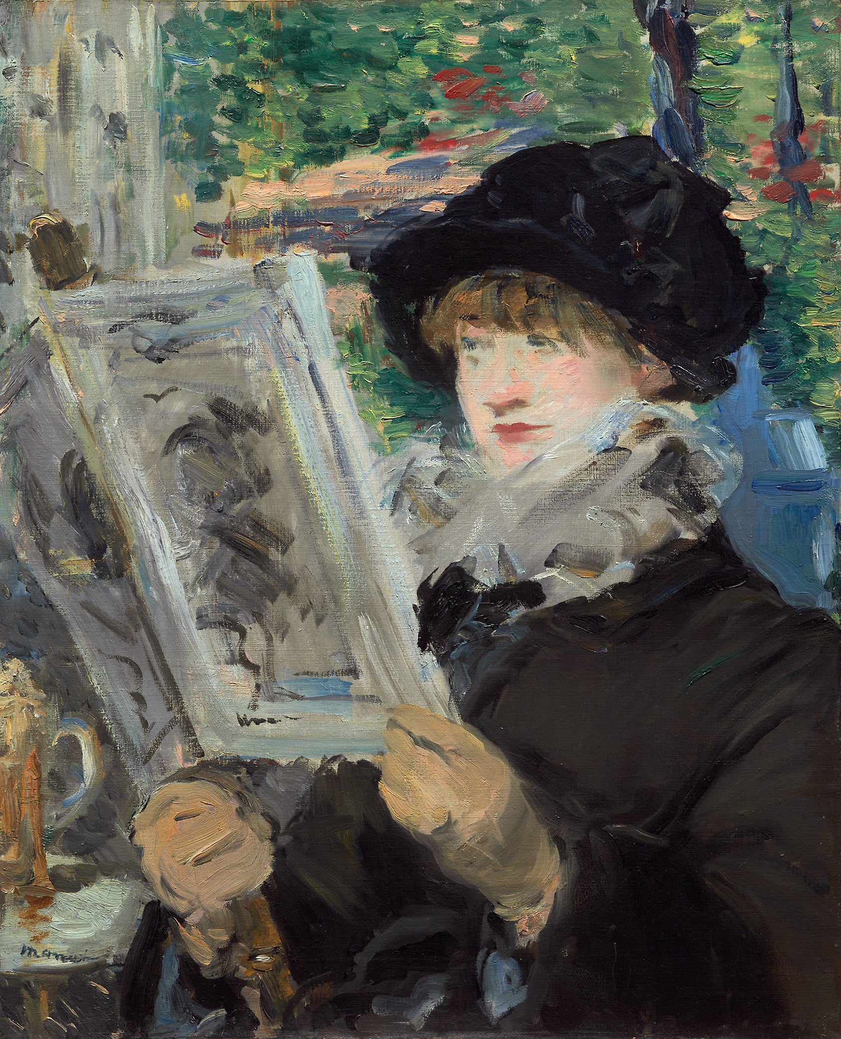 Woman Reading: Édouard Manet,16x12"(A3) Poster