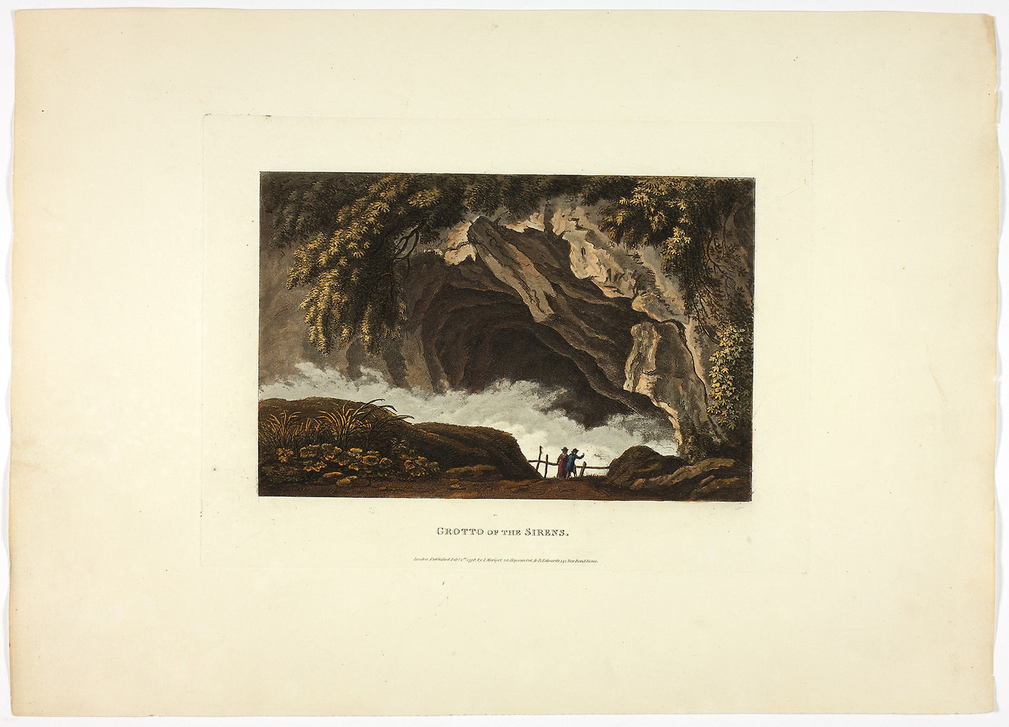 Grotto of the Sirens, plate thirty from the Ruins of Rome -  M. Dubourg, (English, active 1786-1838),  Poster Print Wall Art