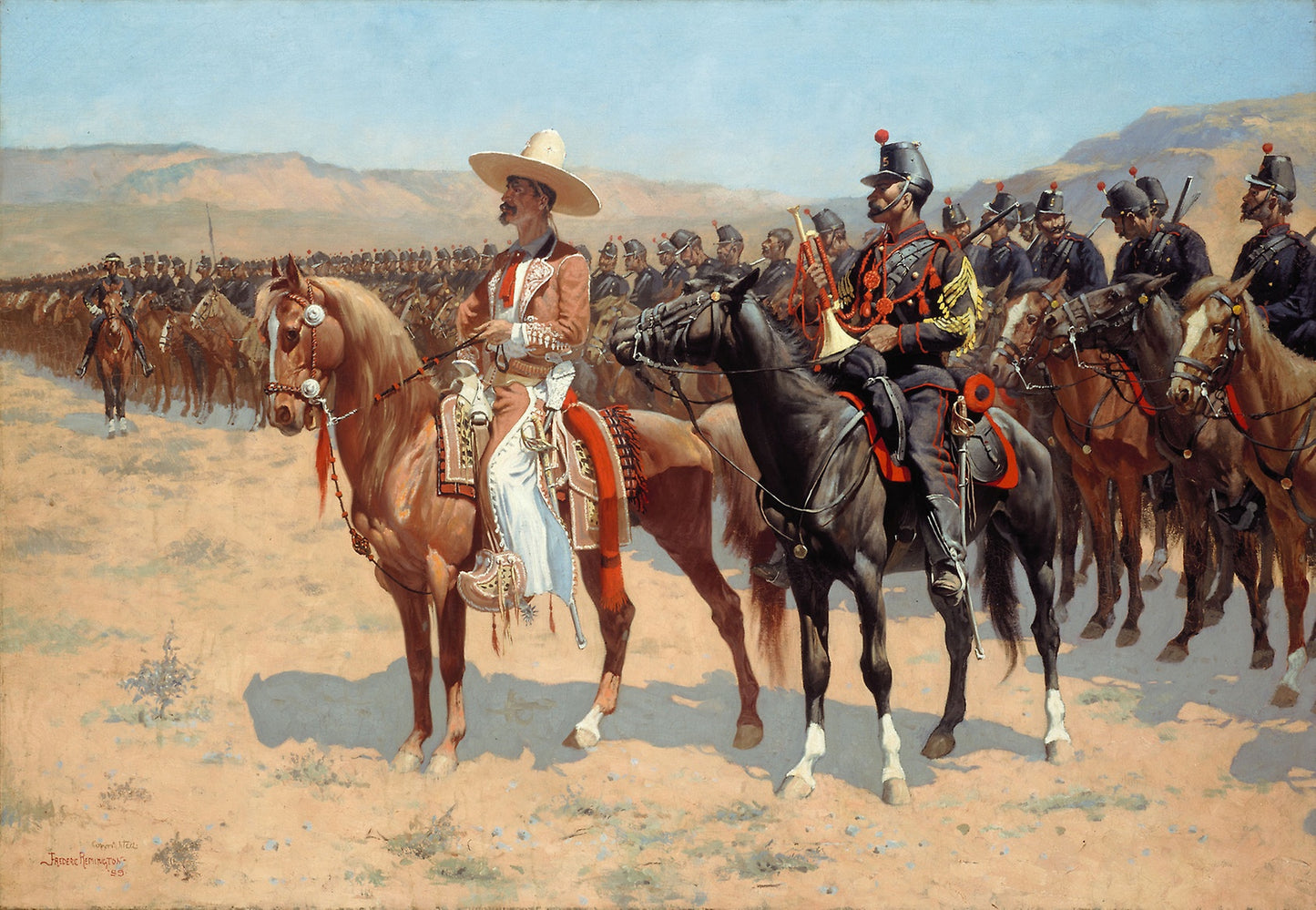 The Mexican Major -  Frederic Remington,  Poster Print Wall Art