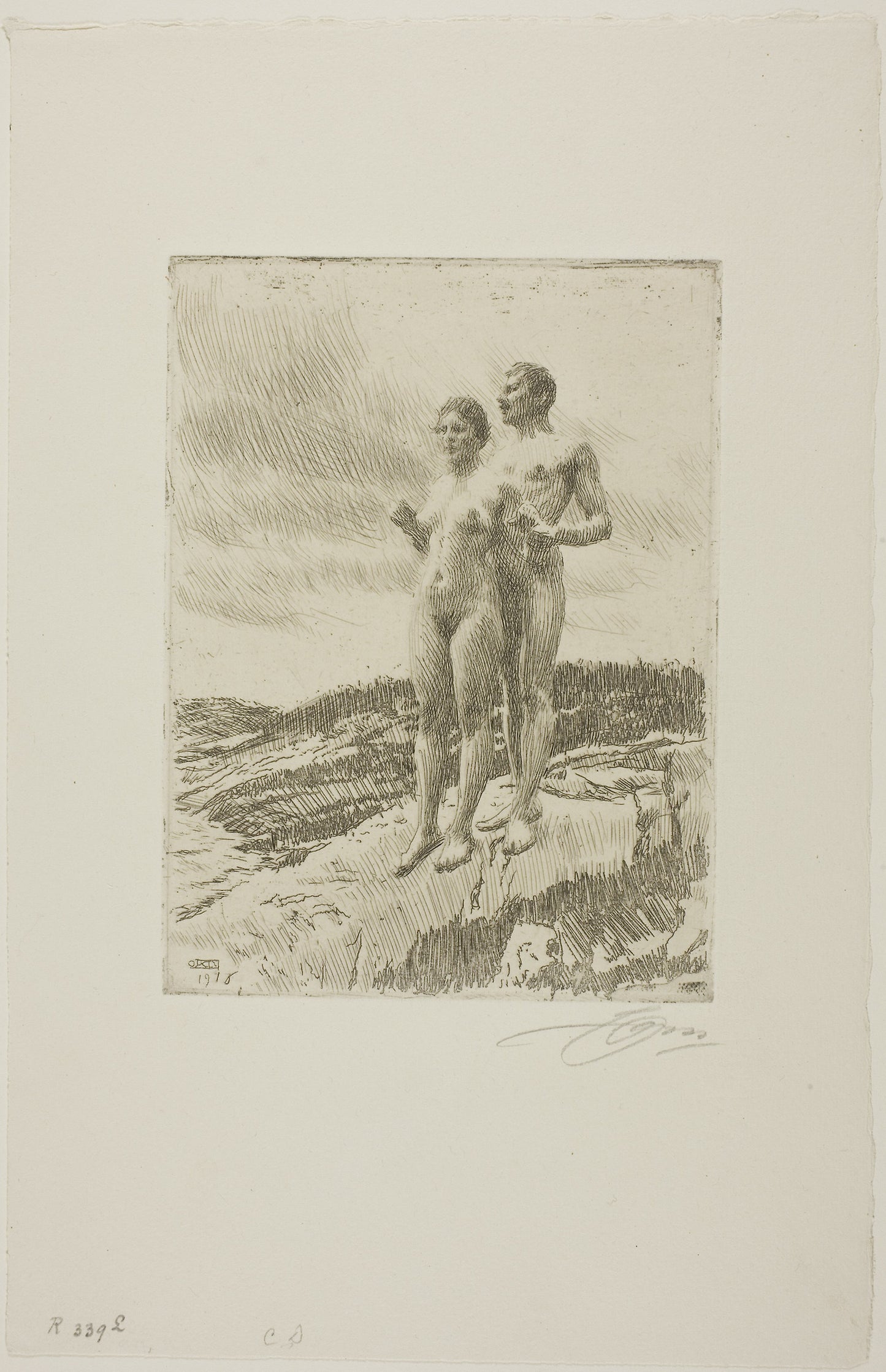 The Two -  Anders Zorn,  Poster Print Wall Art