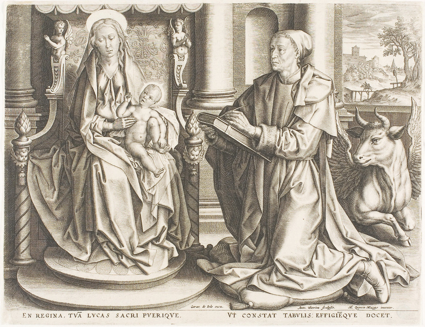 Saint Luke Painting the Virgin -  Antoine Wiertz (Belgian, 1806-1865),  Poster Print Wall Art