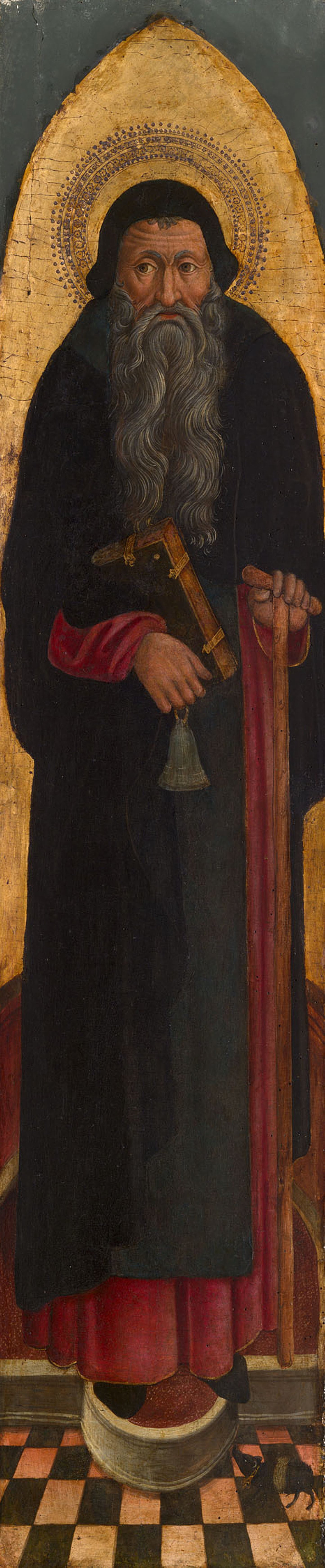 Saint Anthony Abbot from an Augustinian altarpiece -  Italian, Venice,  Poster Print Wall Art