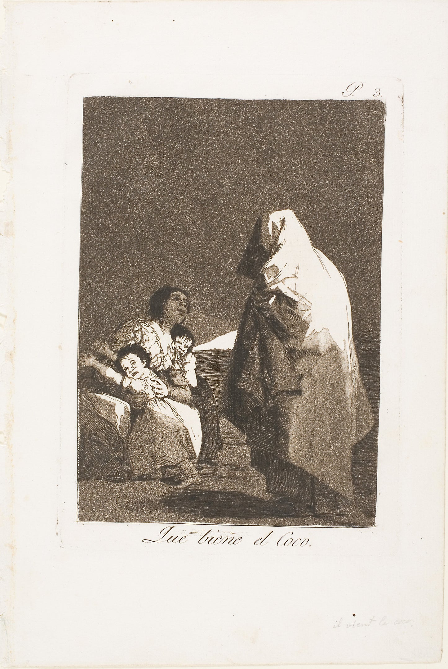 Here Comes the Bogeyman, plate three from Los Caprichos -  Francisco José de Goya y Lucientes,  Poster Print Wall Art