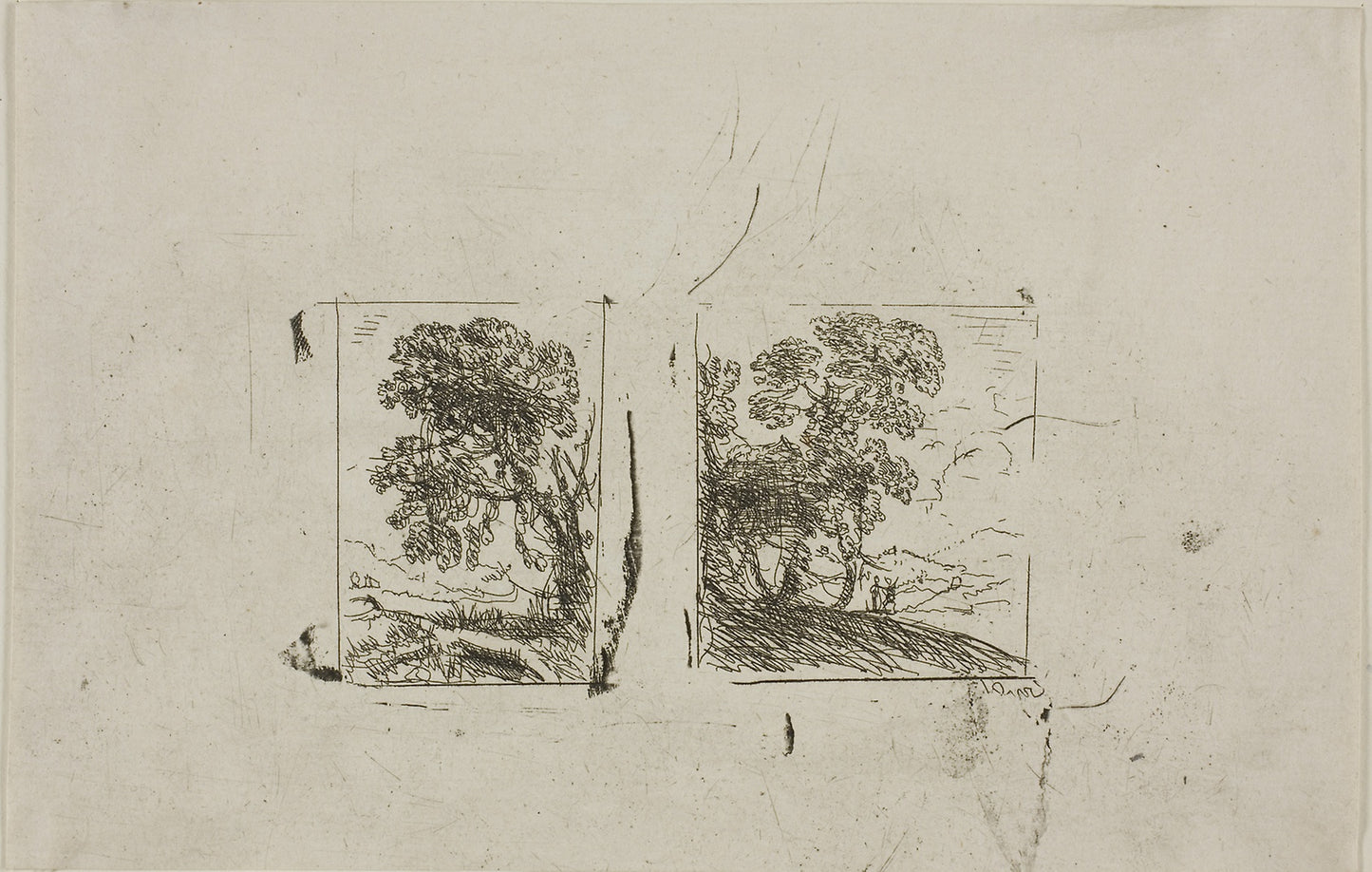 The Two Landscapes -  Claude Lorrain,  Poster Print Wall Art