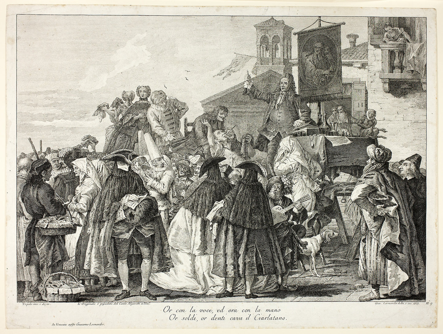 The Tooth Puller, plate nine from Selection of Pictures from Venetian Collections -  Jacopo Leonardis (Italian, 1723-1797),  Poster Print Wall Art