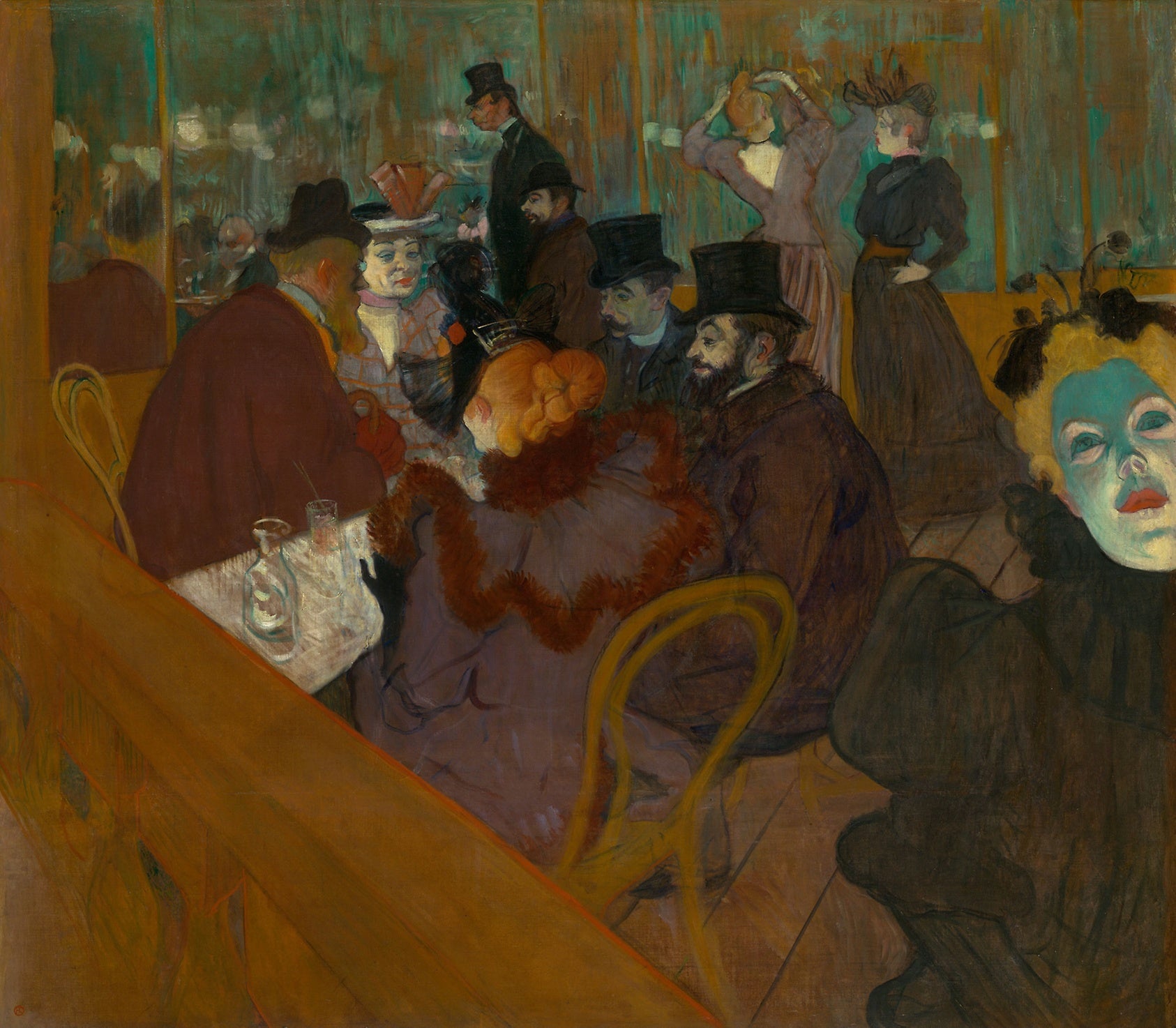 At the Moulin Rouge: Henri de Toulouse-Lautrec,16x12"(A3) Poster