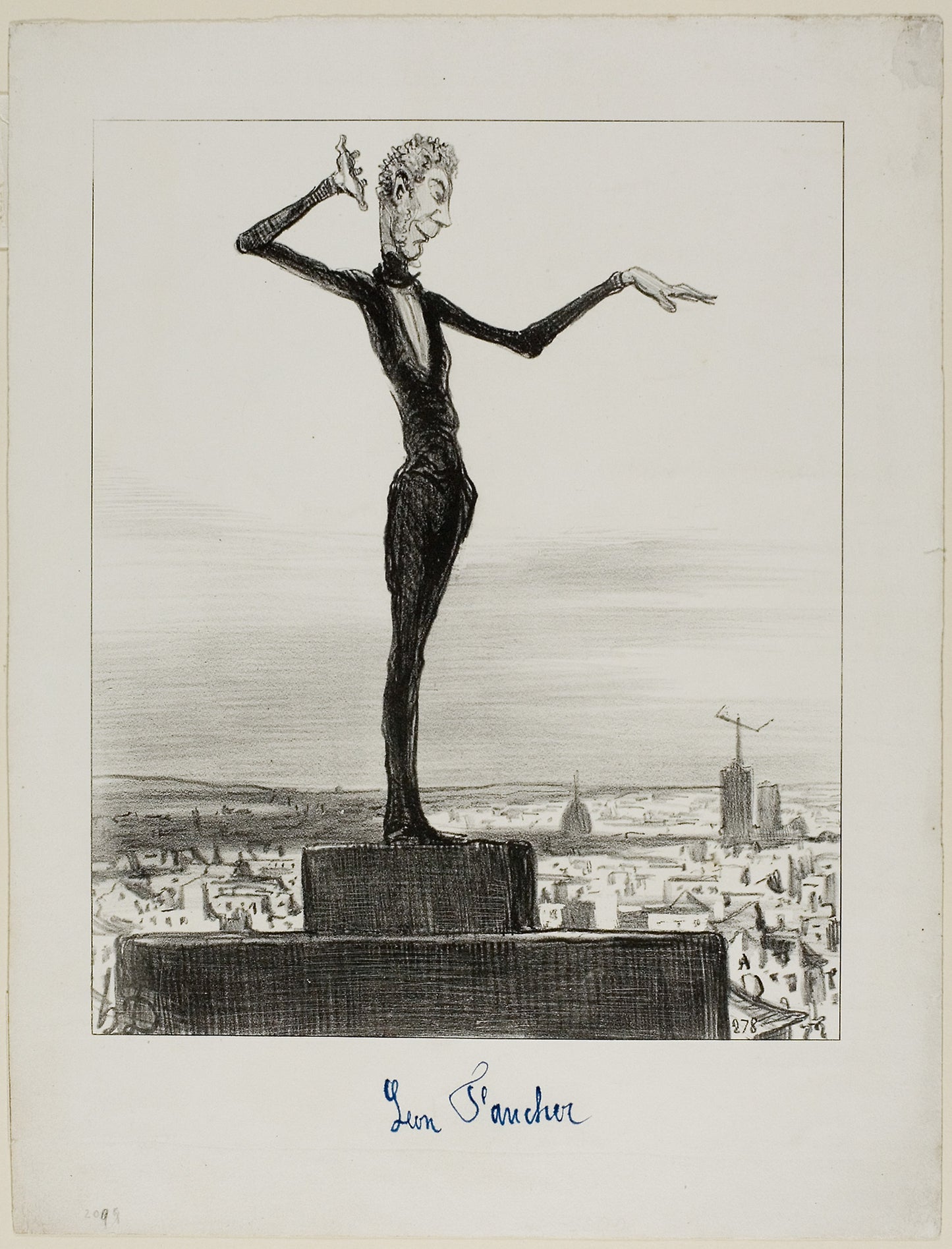 A Suggestion: the Charivari to Mr. Léon Faucher for Avoiding Telegraphic Blunders in the Future, plate 122 from Actualités: Honoré Victorin Daumier,16x12"(A3) Poster