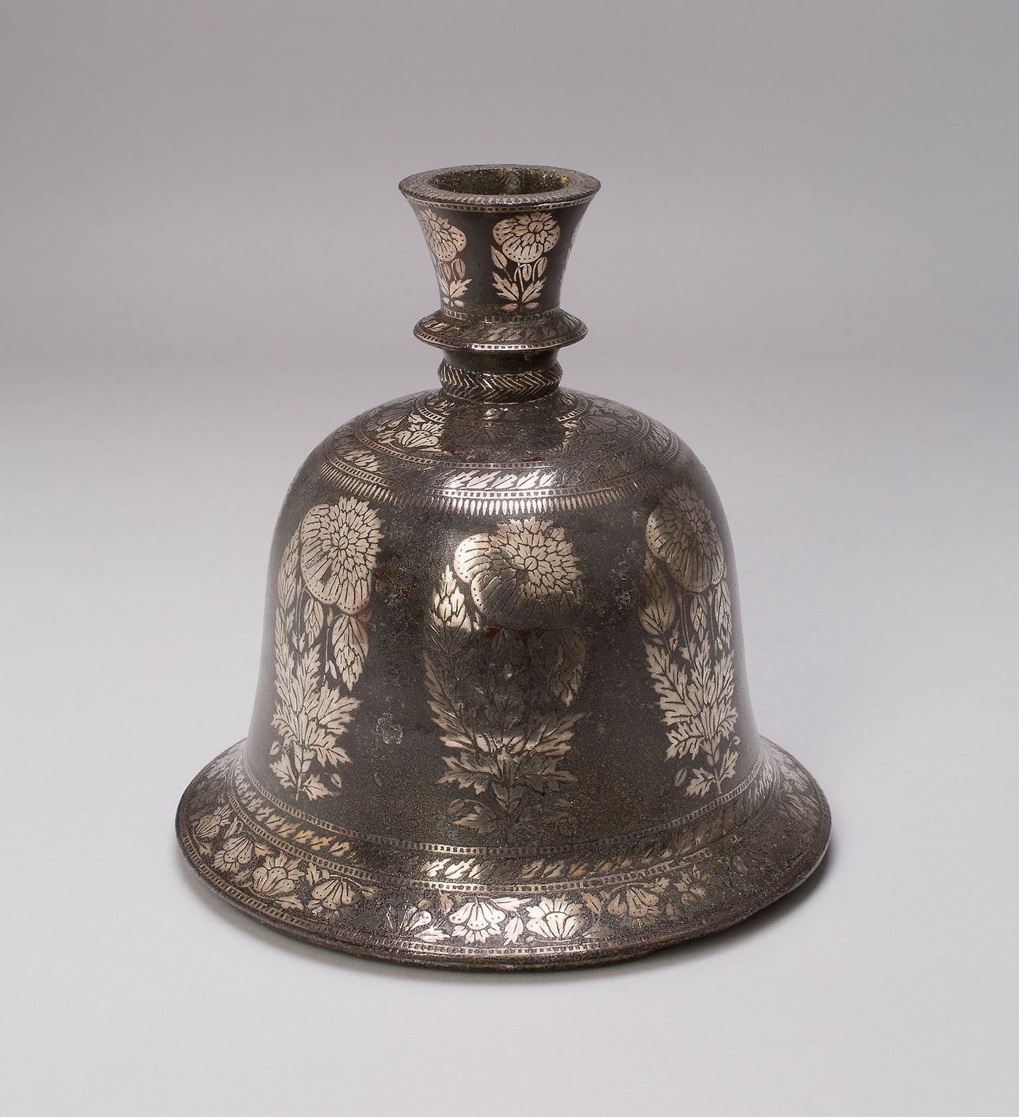 Bell-Shaped Huqqa Base with Floral Design -  India,  Poster Print Wall Art