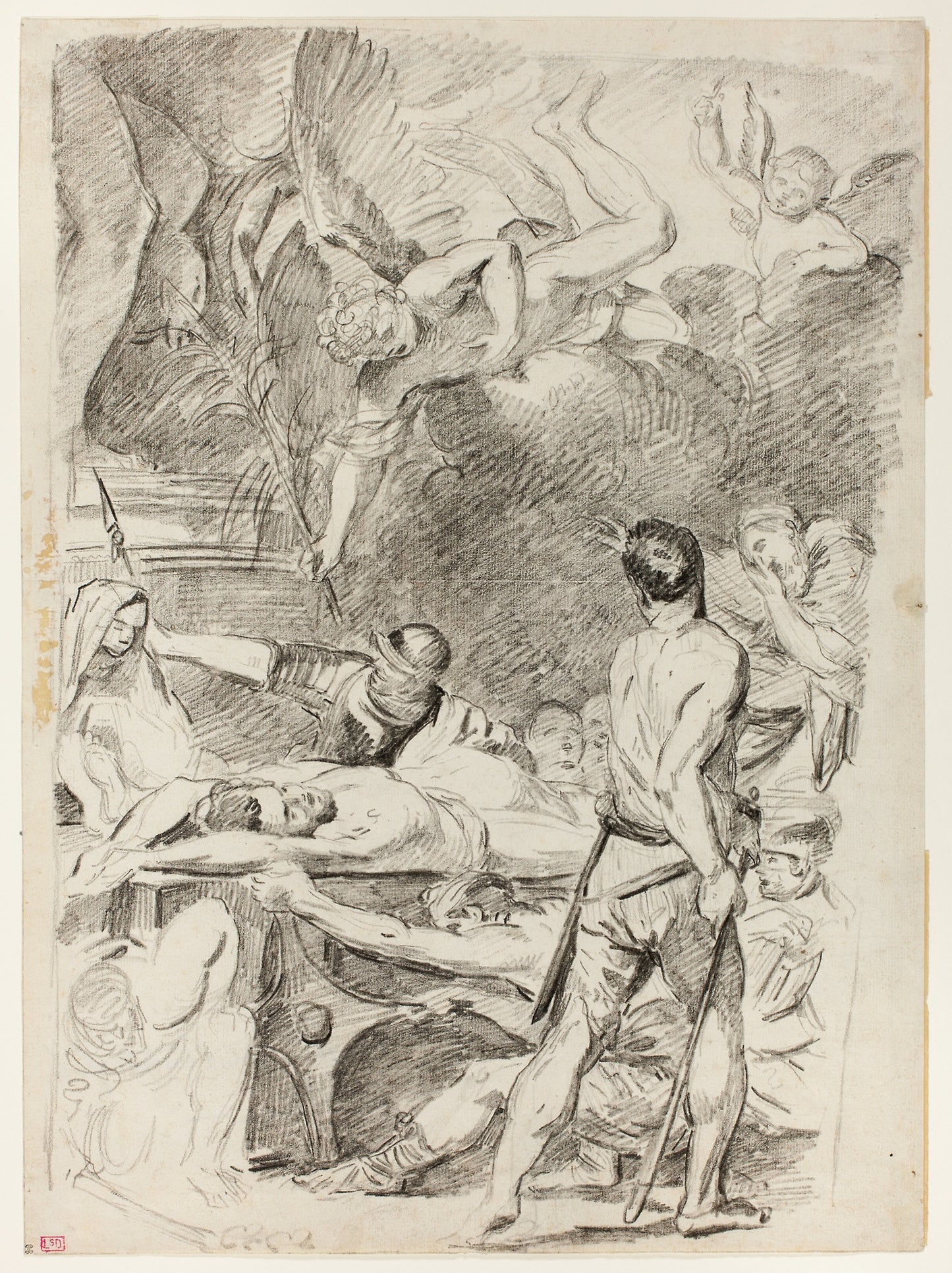 Martyrdom of Saints Processus and Martinian -  Jean Bernard Restout (French, 1732-1797),  Poster Print Wall Art