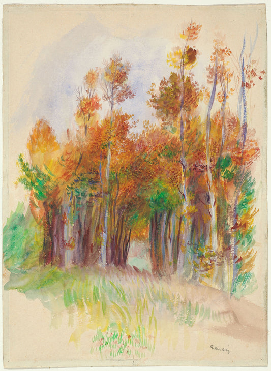 Grove of Trees: Pierre Auguste Renoir,16x12"(A3) Poster