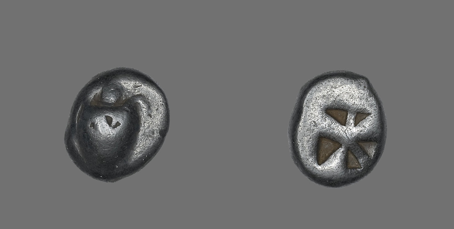 Stater (Coin) Depicting a Sea Turtle -  Greek,  Poster Print Wall Art