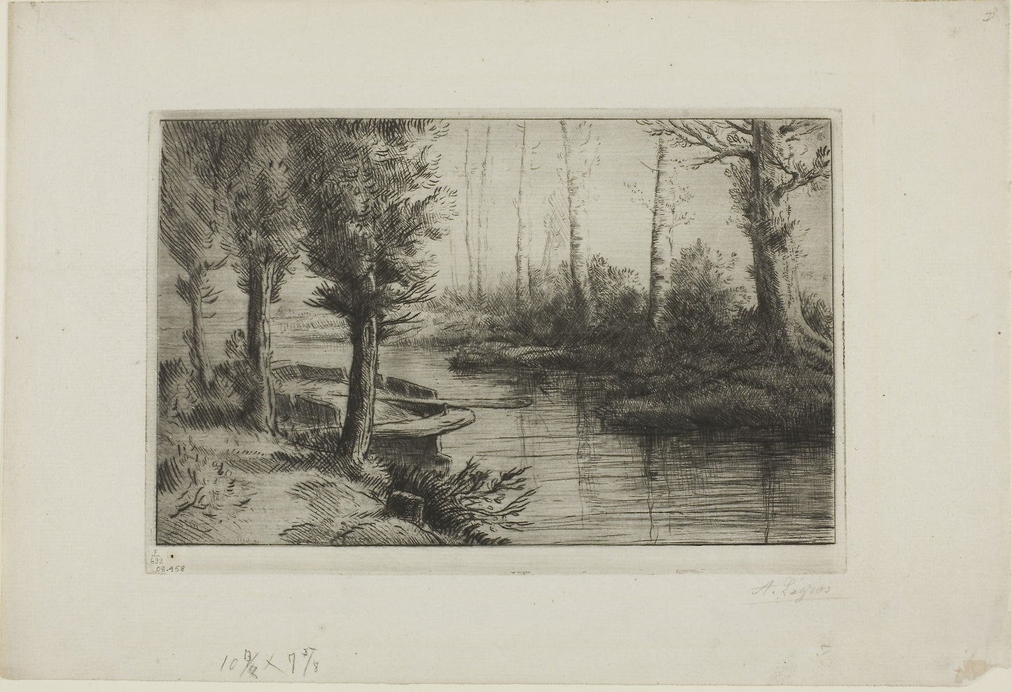 The Canal -  Morning -  Alphonse Legros,  Poster Print Wall Art