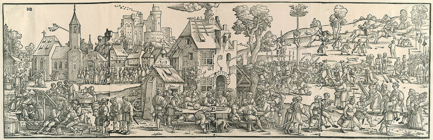 The Large Village Fair -  Sebald Beham,  Poster Print Wall Art