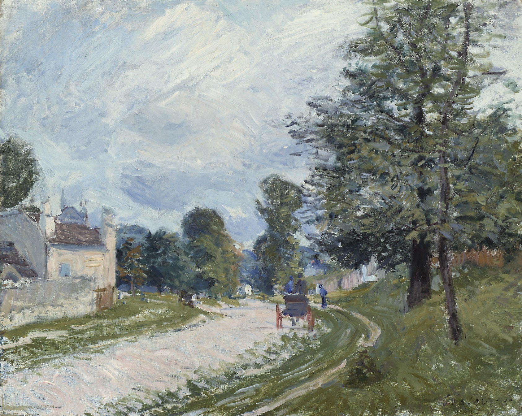 A Turn in the Road: Alfred Sisley,16x12"(A3) Poster