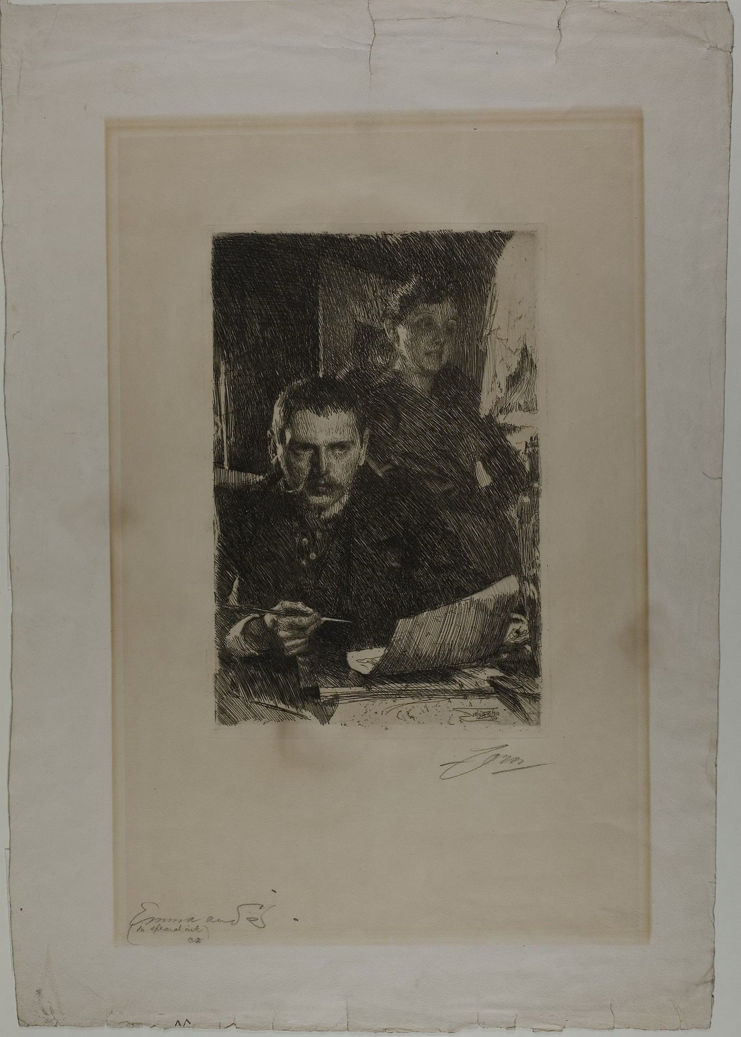 Zorn and His Wife -  Anders Zorn,  Poster Print Wall Art