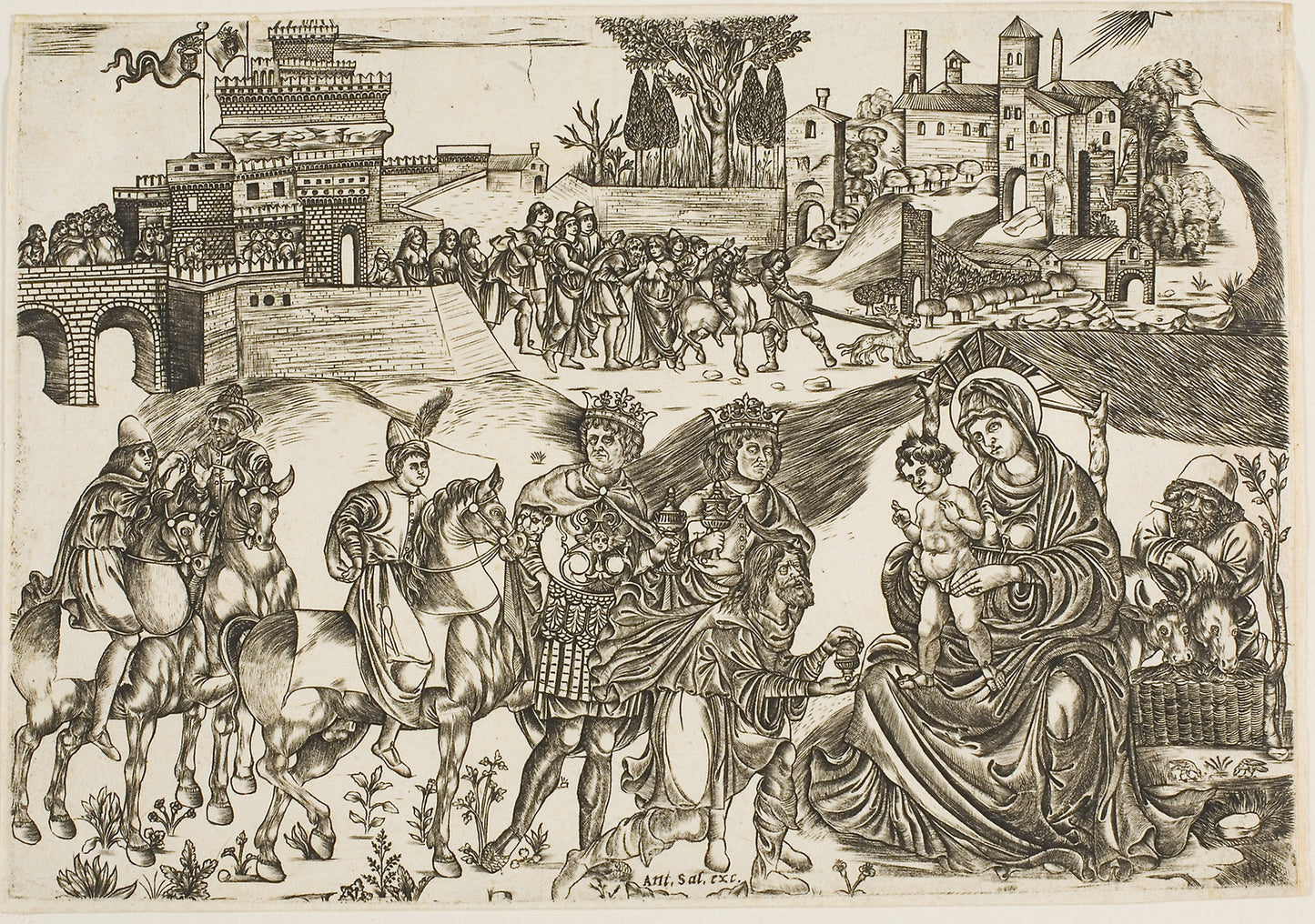 The Adoration of the Magi -  Unknown artist,  Poster Print Wall Art
