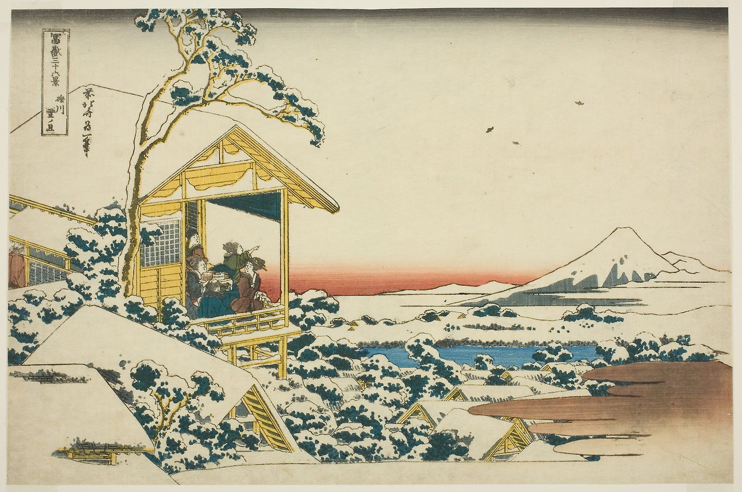 Snowy Morning from Koishikawa (Koishikawa yuki no ashita), from the series "Thirty-six Views of Mount Fuji (Fugaku sanjurokkei)" -  Katsushika Hokusai ?? ??,  Poster Print Wall Art