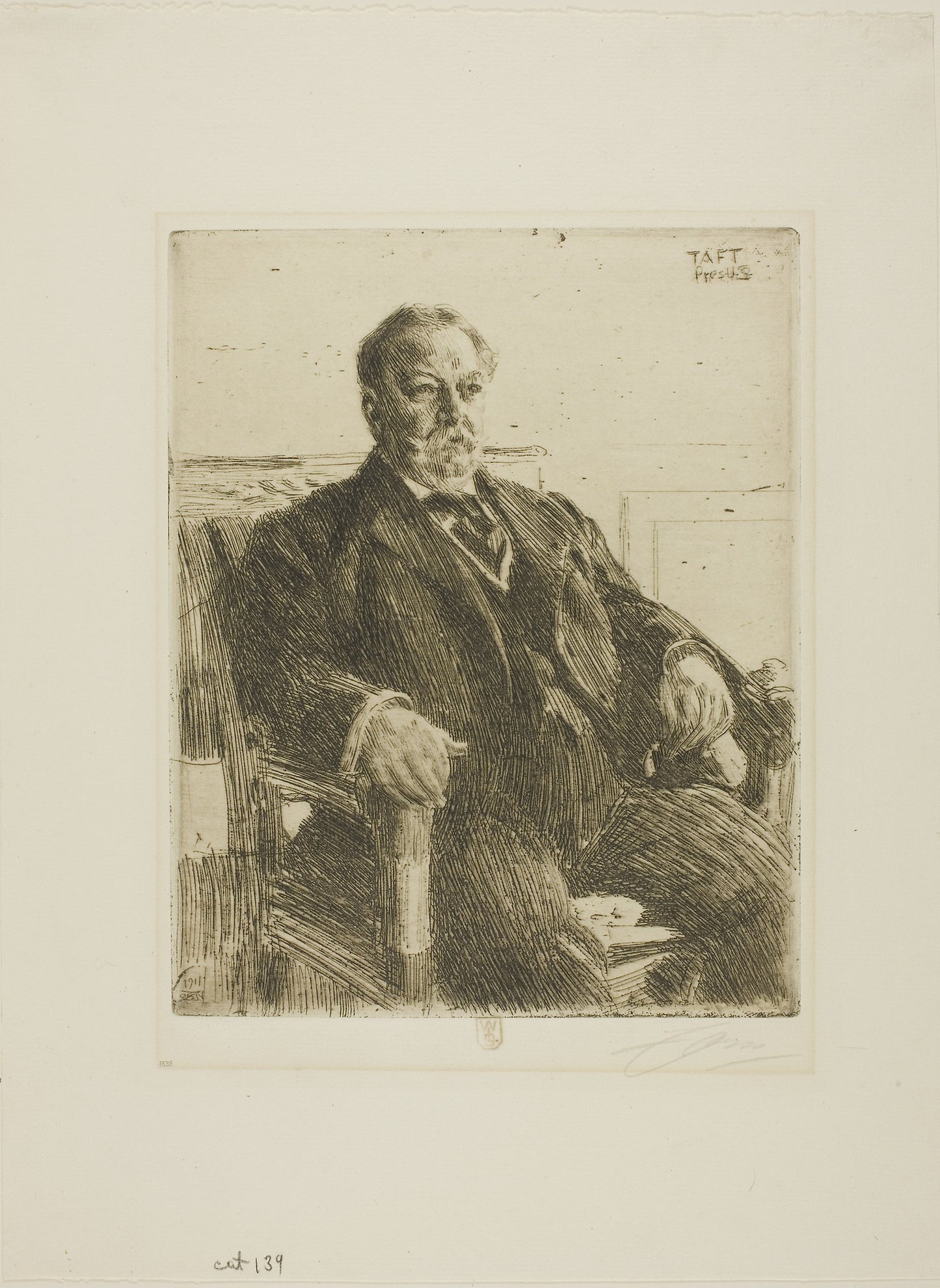 President William H. Taft -  Anders Zorn,  Poster Print Wall Art