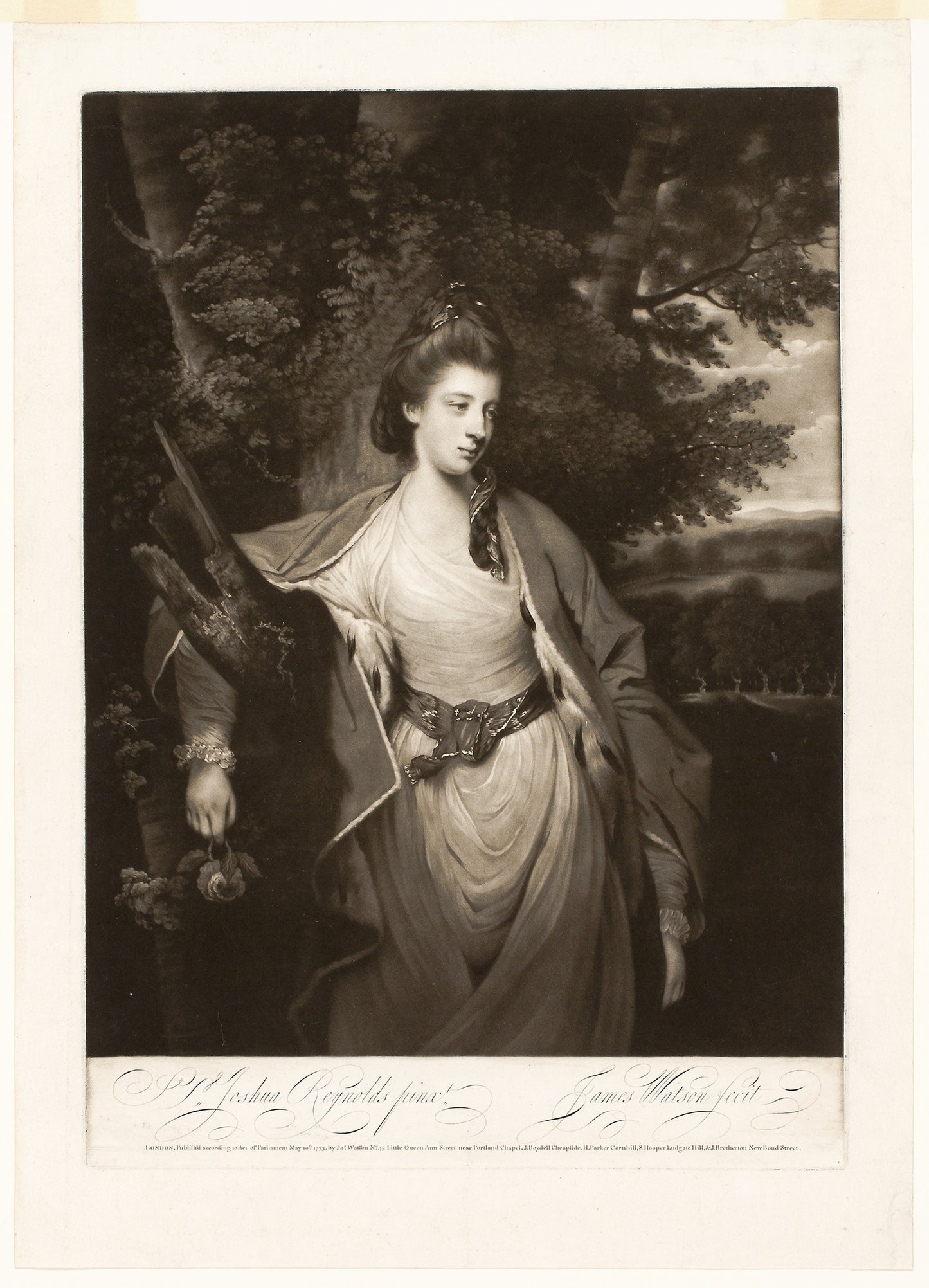 Margaret, Countess of Carlisle -  James Watson (Irish, c. 1740-1790),  Poster Print Wall Art