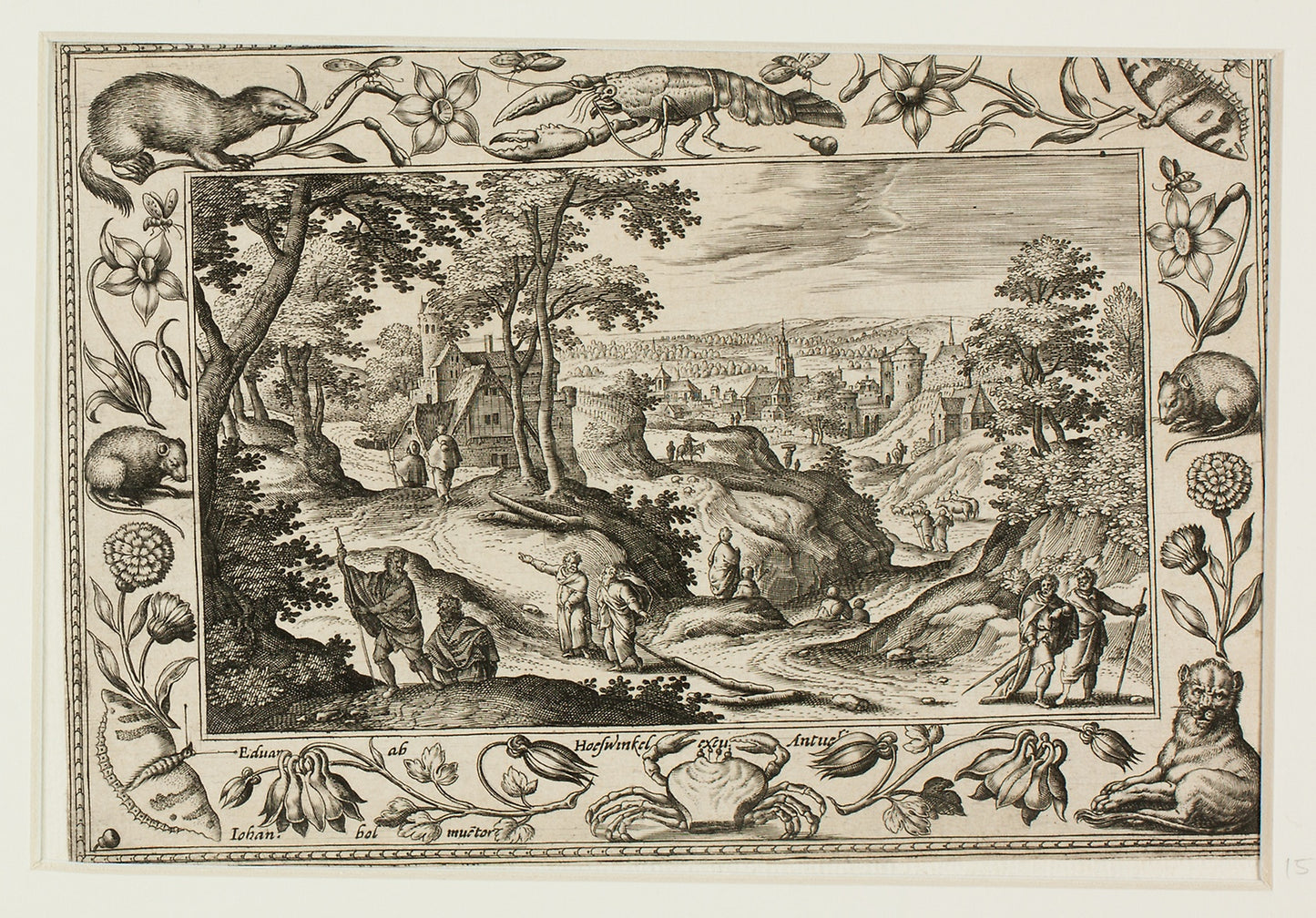 The Sending Out of the Apostles, from Landscapes with Old and New Testament Scenes and Hunting Scenes -  Adriaen Collaert (Flemish, c. 1560–1618) ,  Poster Print Wall Art