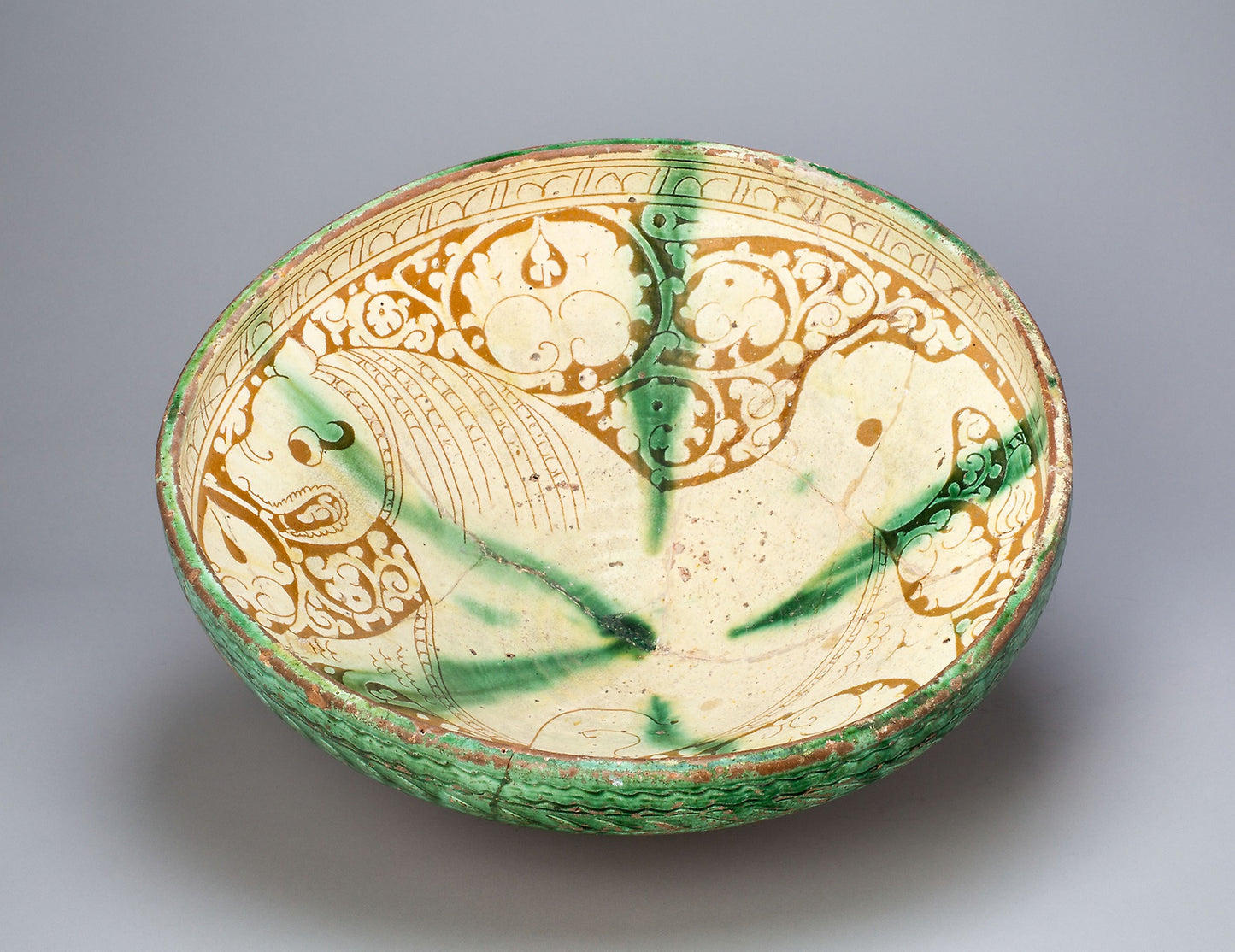 Bowl with Lioness -  Iran,  Poster Print Wall Art