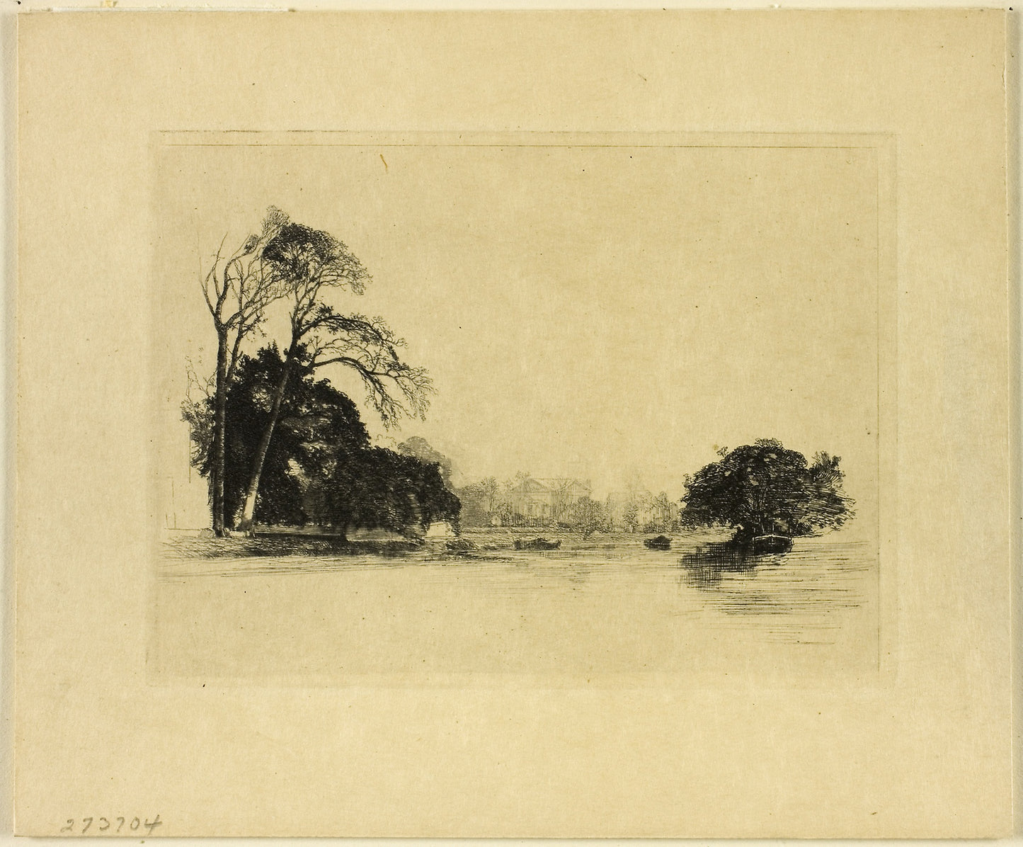 Banks of the Thames Near London -  Maxime Lalanne,  Poster Print Wall Art