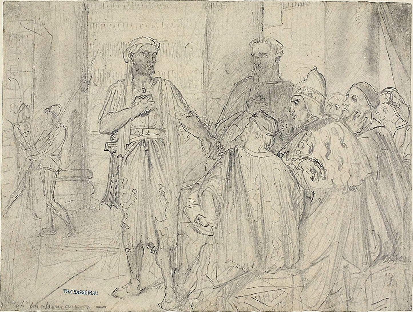 Othello's Speech to the Senators of Venice -  Théodore Chassériau,  Poster Print Wall Art