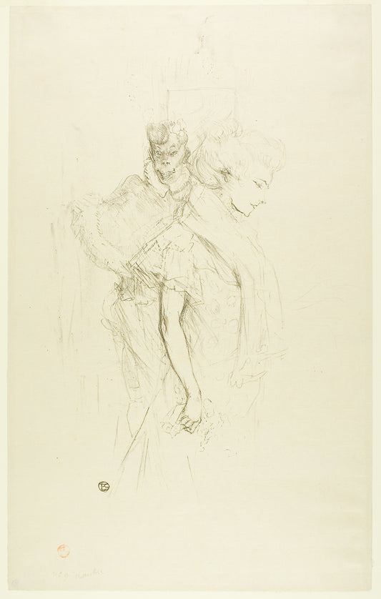 Blanche and Noire: Henri de Toulouse-Lautrec,16x12"(A3) Poster
