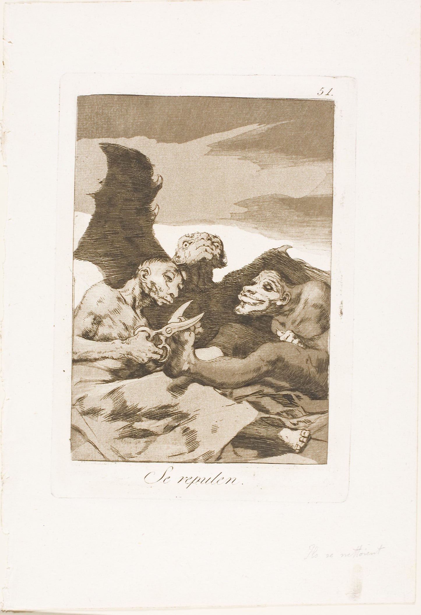 They Spruce Themselves Up, plate 51 from Los Caprichos -  Francisco José de Goya y Lucientes,  Poster Print Wall Art