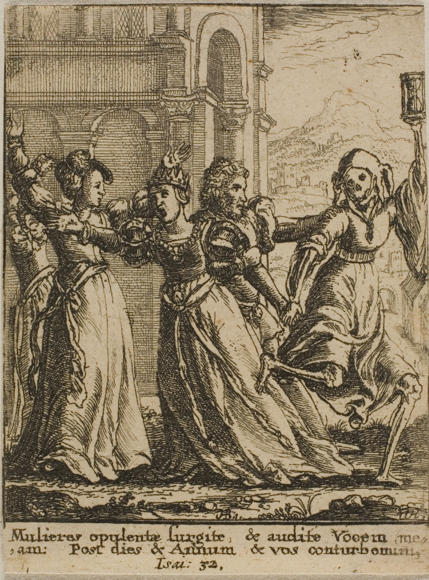 The Queen and Death -  Wenceslaus Hollar (Czech, 1607-1677),  Poster Print Wall Art