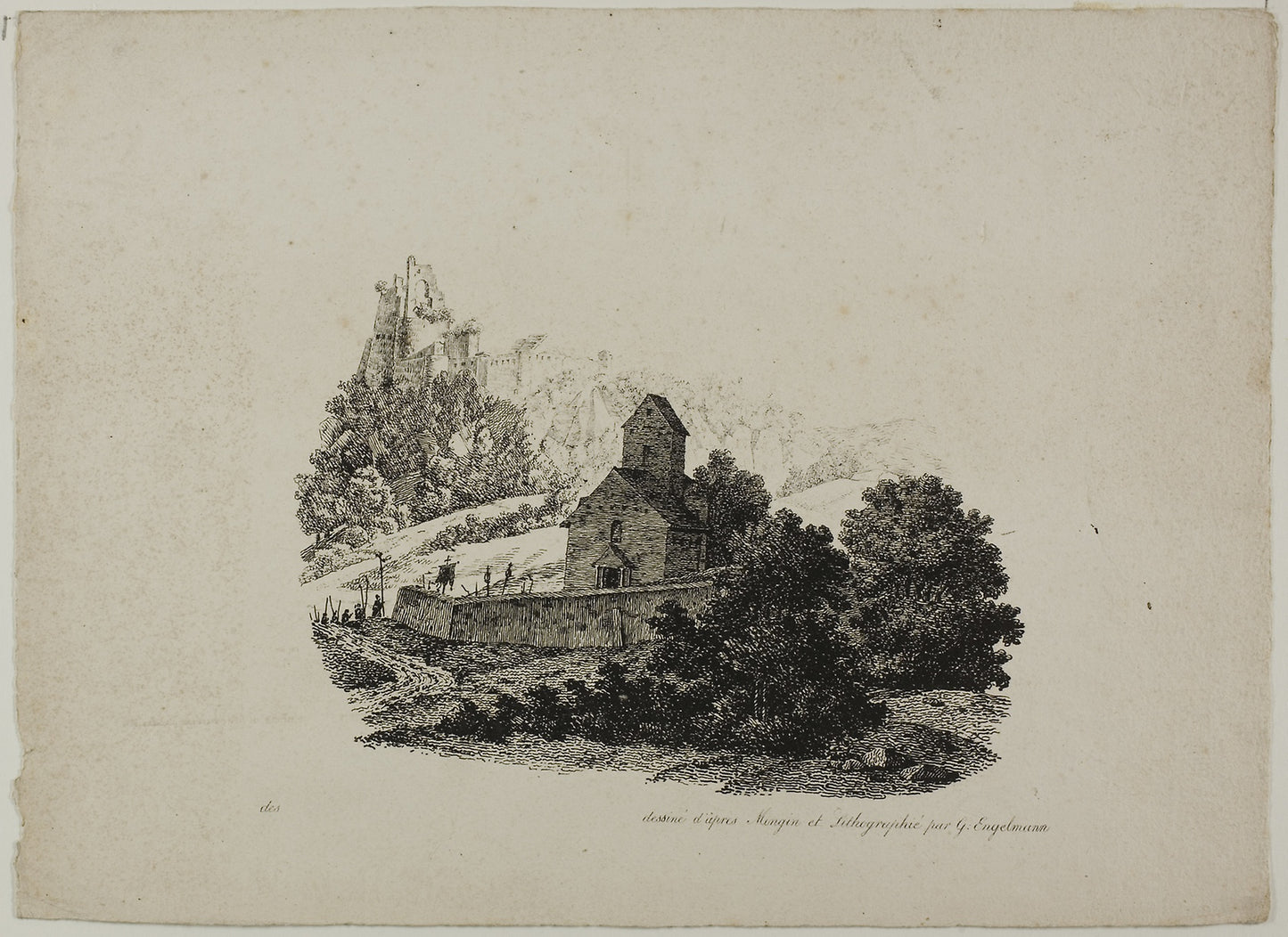 Landscape with Procession -  Gottfried Engelmann (French, 1788-1839),  Poster Print Wall Art