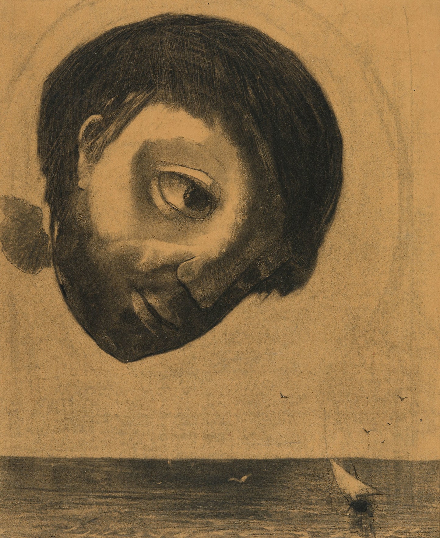 Guardian Spirit of the Waters -  Odilon Redon,  Poster Print Wall Art