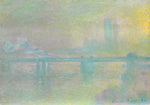 Charing Cross Bridge, London: Claude Monet,16x12"(A3) Poster