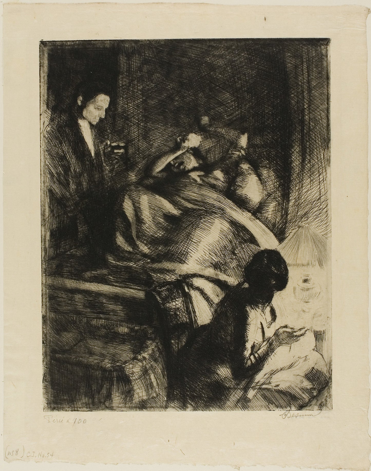 Delivery, plate three from Woman -  Albert Besnard,  Poster Print Wall Art