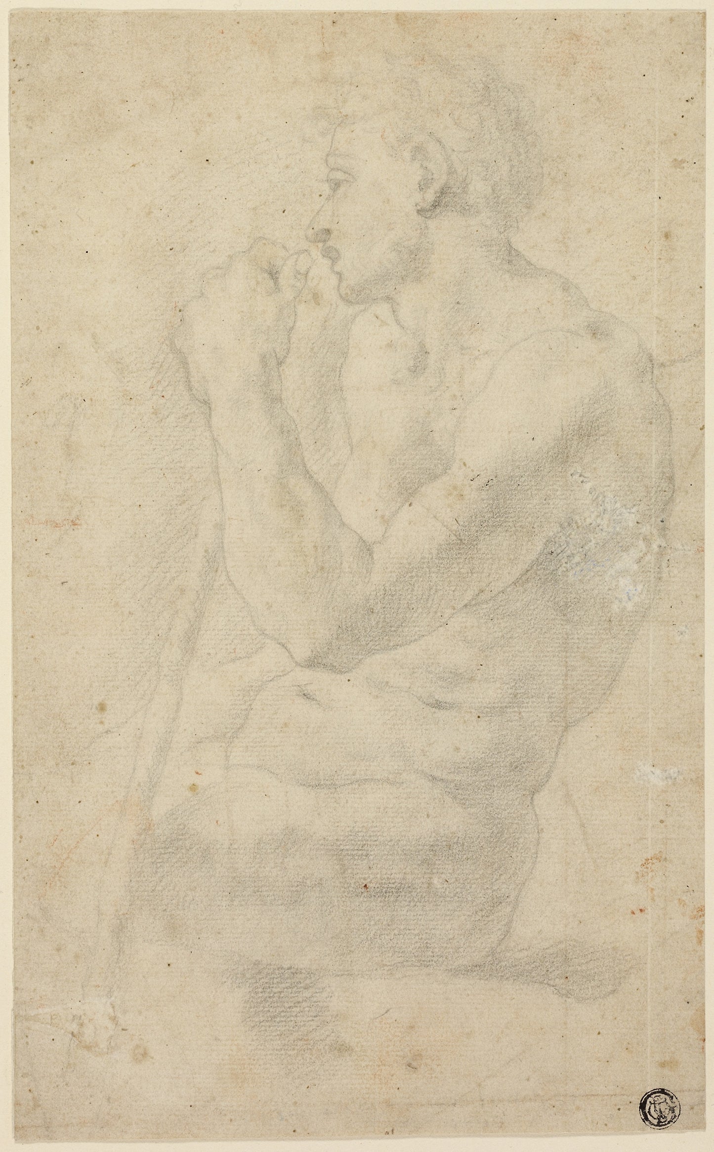 Academic Male Nude -  Circle of Agnolo Bronzino,  Poster Print Wall Art