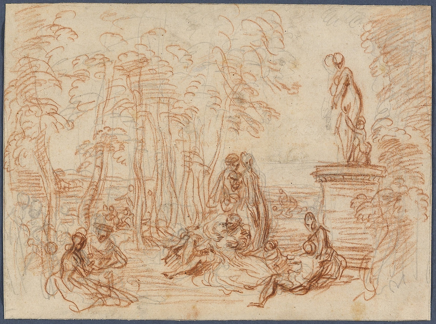 Study for The Feast of Love -  Jean Antoine Watteau,  Poster Print Wall Art