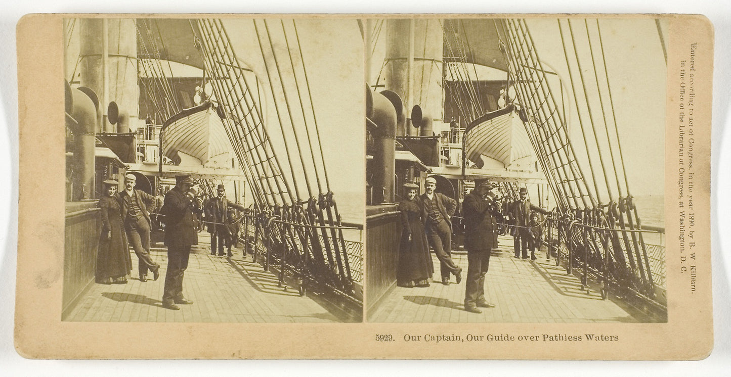 Our Captain, Our Guide over Pathless Waters -  B. W. Kilburn,  Poster Print Wall Art