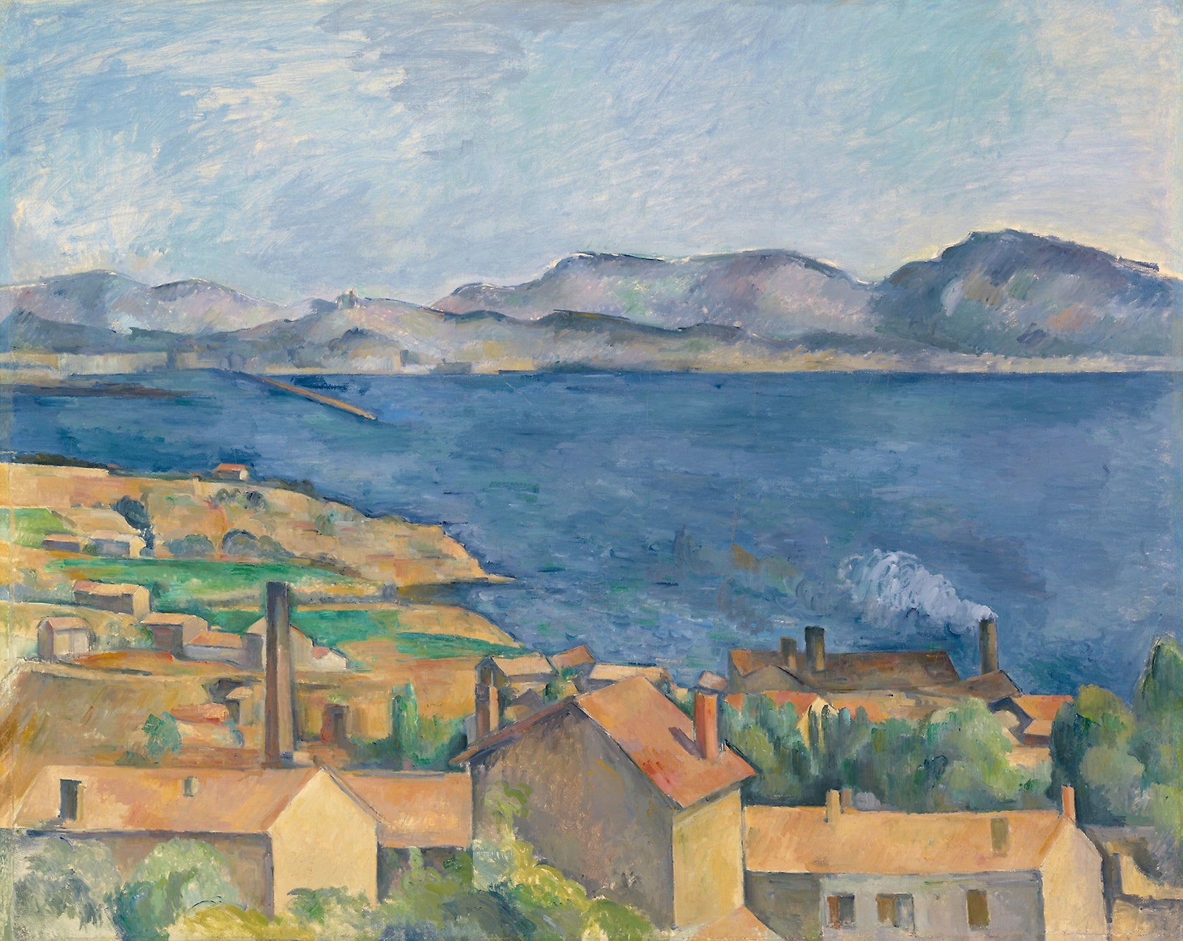 The Bay of Marseille, Seen from L'Estaque: Paul Cézanne,16x12"(A3) Poster